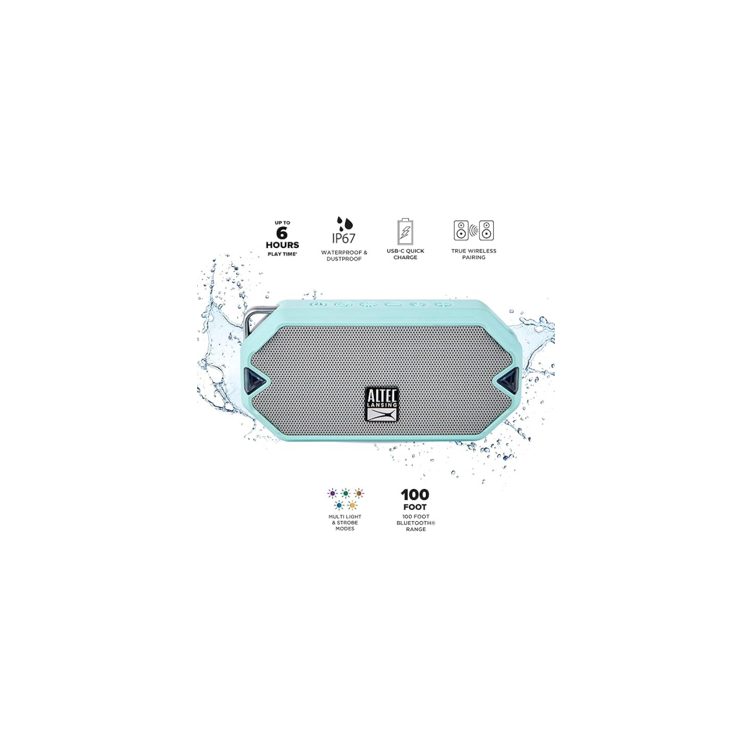 Haut-parleur Bluetooth étanche HydraMini d'Altec Lansing