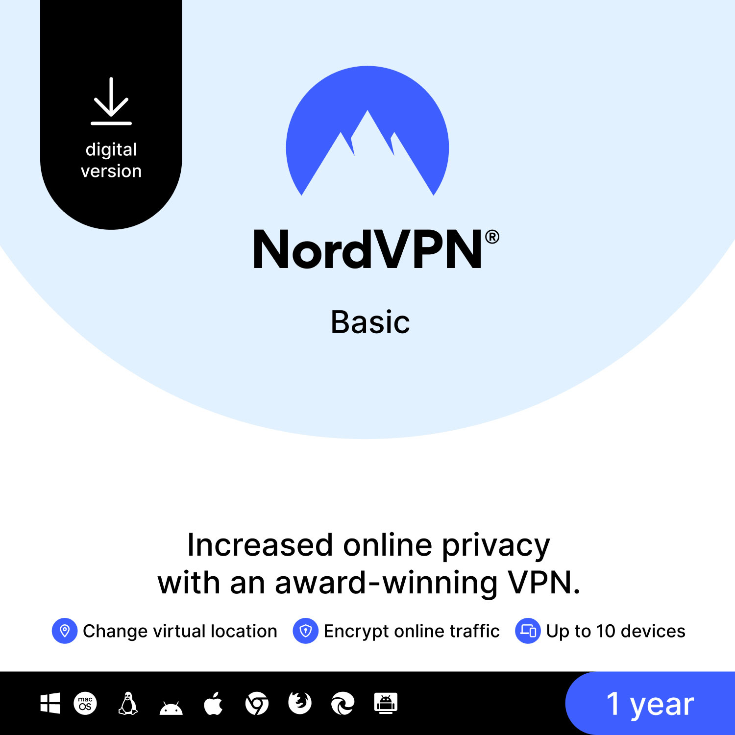 NordVPN Basic - 10 Devices - 1 Year