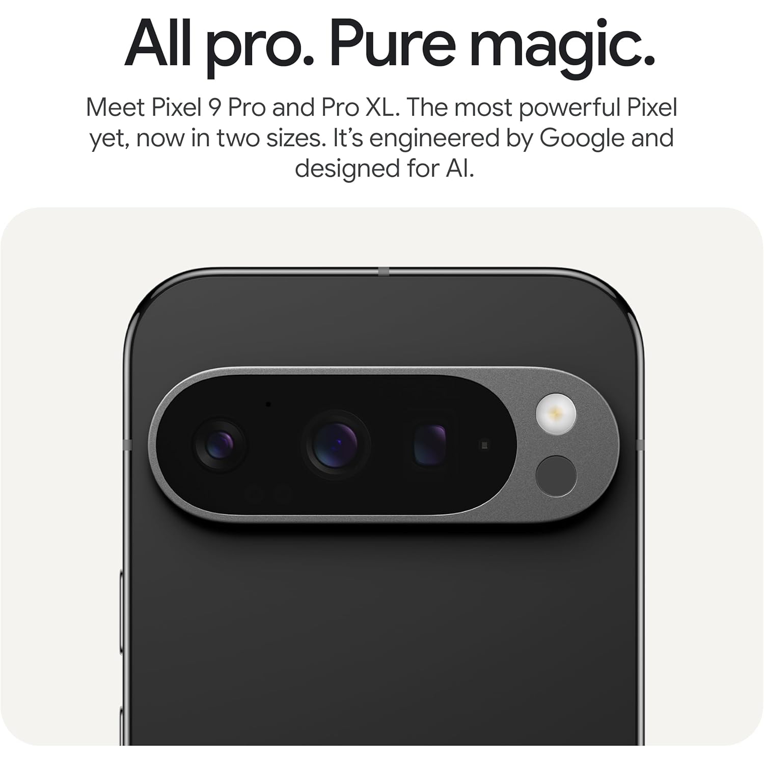 Unlocked Google Pixel 9 Pro XL, 256GB, features a 6.8" display, unlocked for Android, with a top-tier Pixel camera, over 24-hour battery, fast