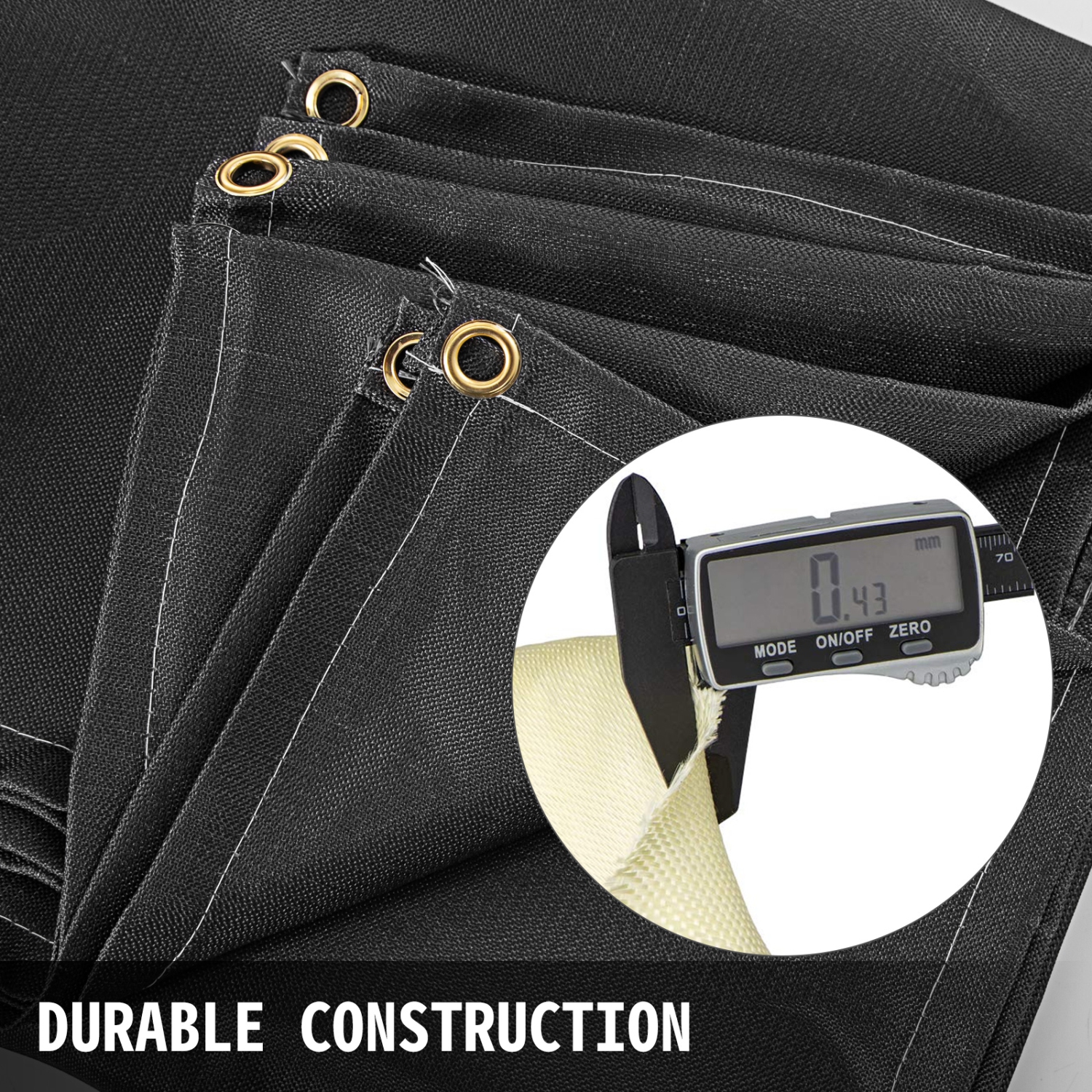 VEVOR 10 x 10 Foot Welding Blanket, Fiberglass Blanket, Up To 550 °C Heat-Resistant Fire Retardant Blanket with Premium Brass Grommets