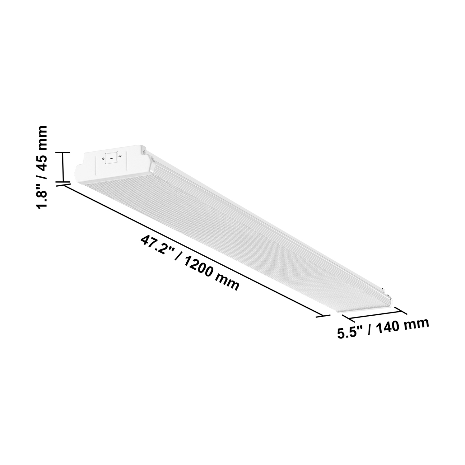 VEVOR 4FT LED Wraparound Light,50W, 5500LM Flush Mount LED Shop Light, 4 Pack 6500K Daylight LED Kitchen Ceiling Lighting Fixtures, for Garage Office