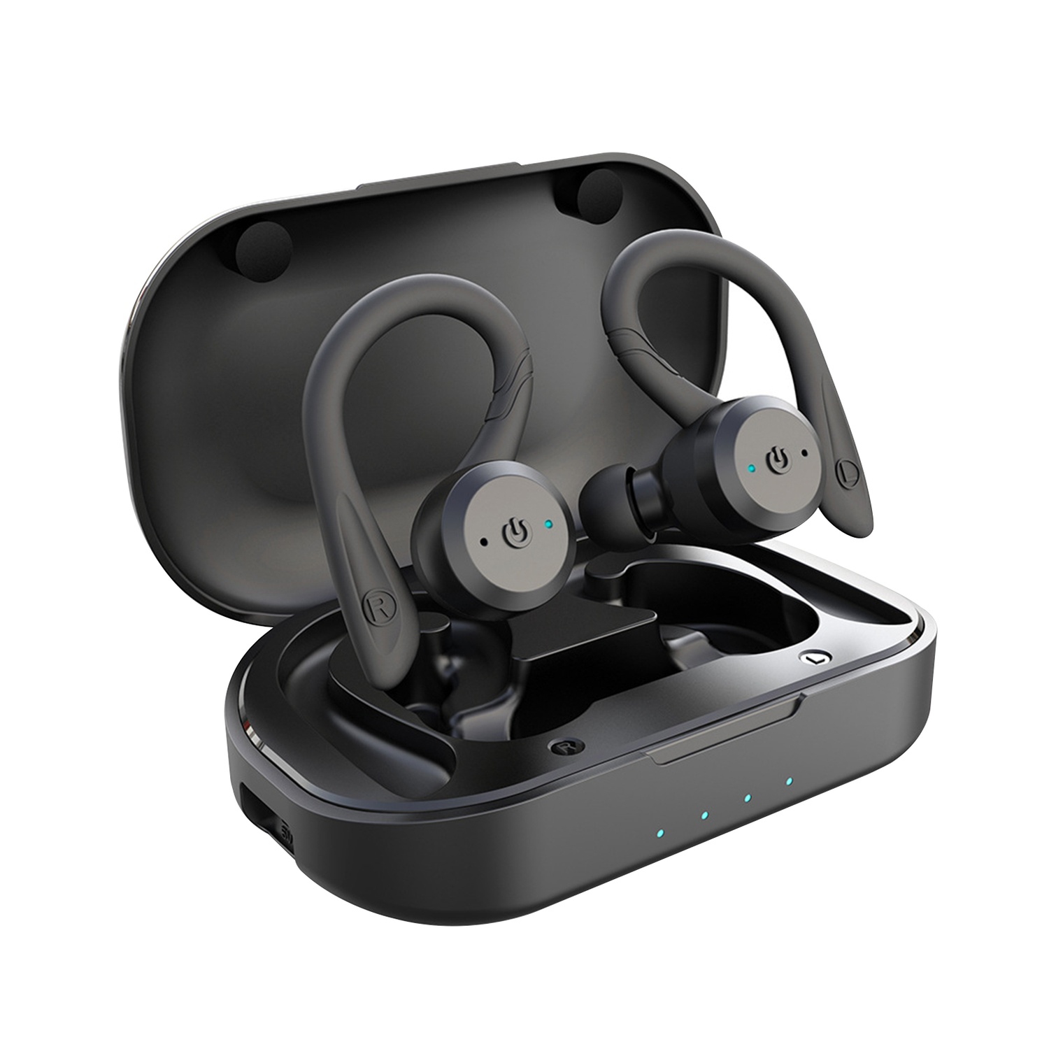 Écouteurs sport sans fil Bluetooth, écouteurs boutons stéréo 100 % sans fil, écouteurs boutons pour la course sportive