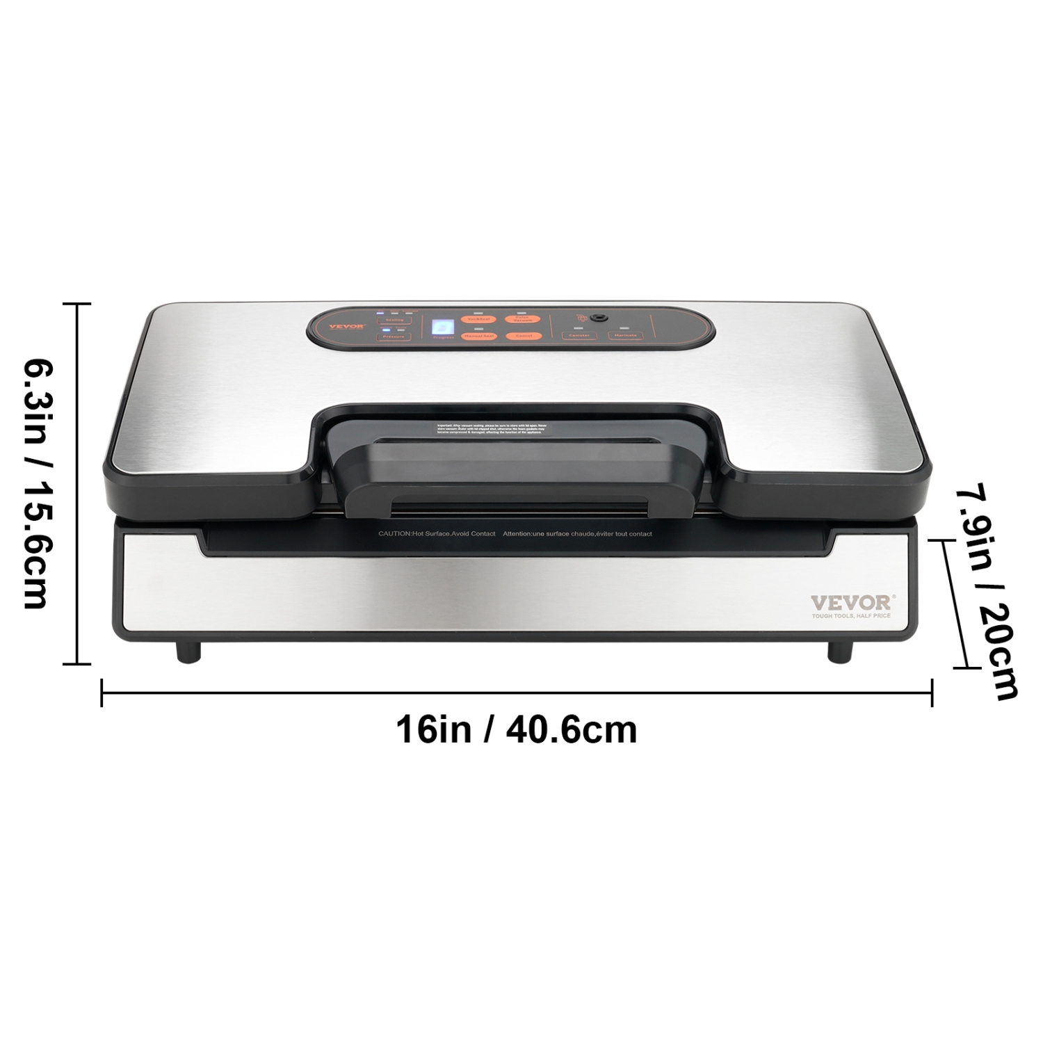 VEVOR 90Kpa 130W Vacuum Sealer Machine, Powerful Dual Pump and Dual Sealing, Dry and Moist Food Storage, Automatic and Manual Air Sealing System with