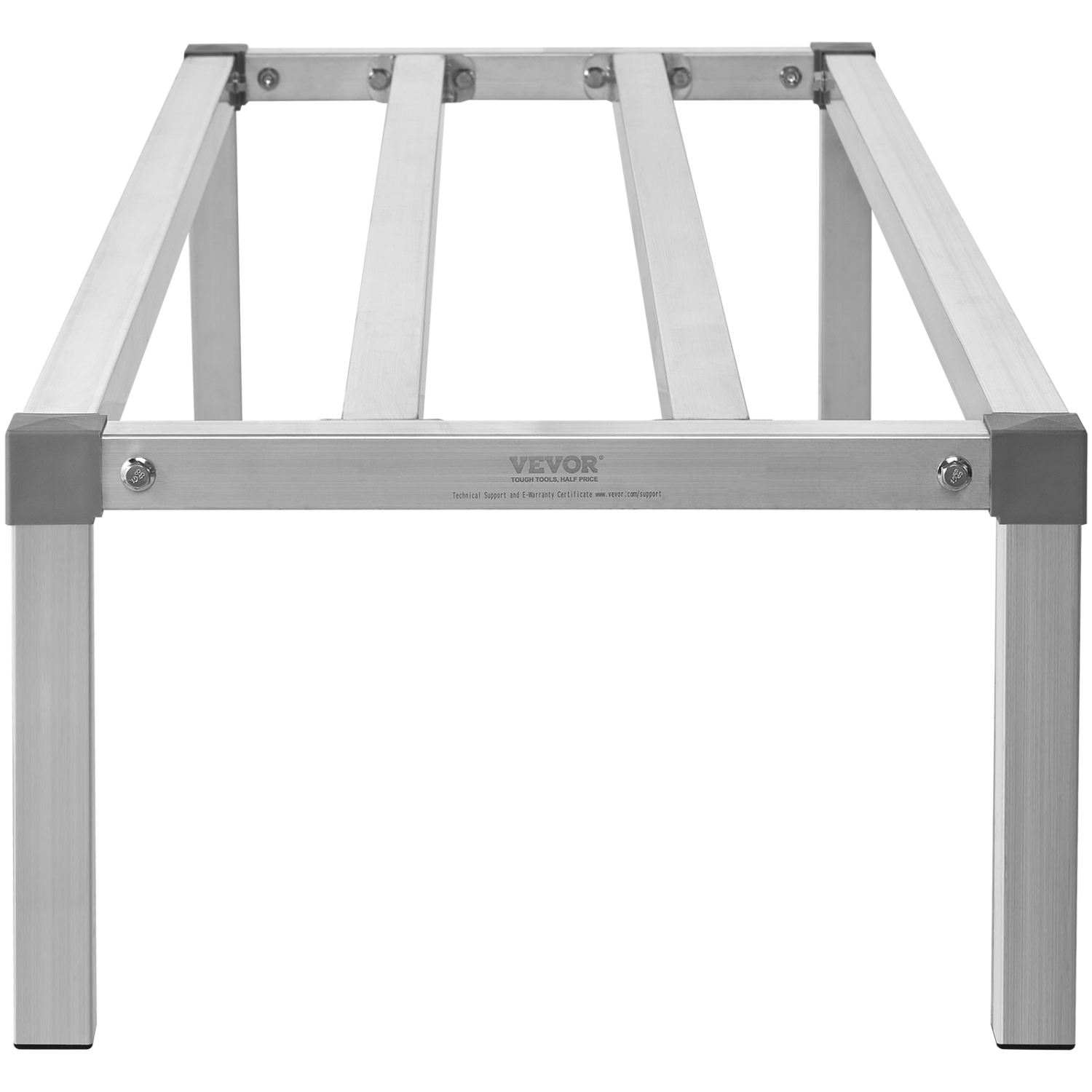 VEVOR 60” x 20” Aluminum Dunnage Rack, Commercial Food Floor Rack, 12” Off the Floor, 1000 lbs Capacity All-Welded Aluminum Storage Rack, for Storage