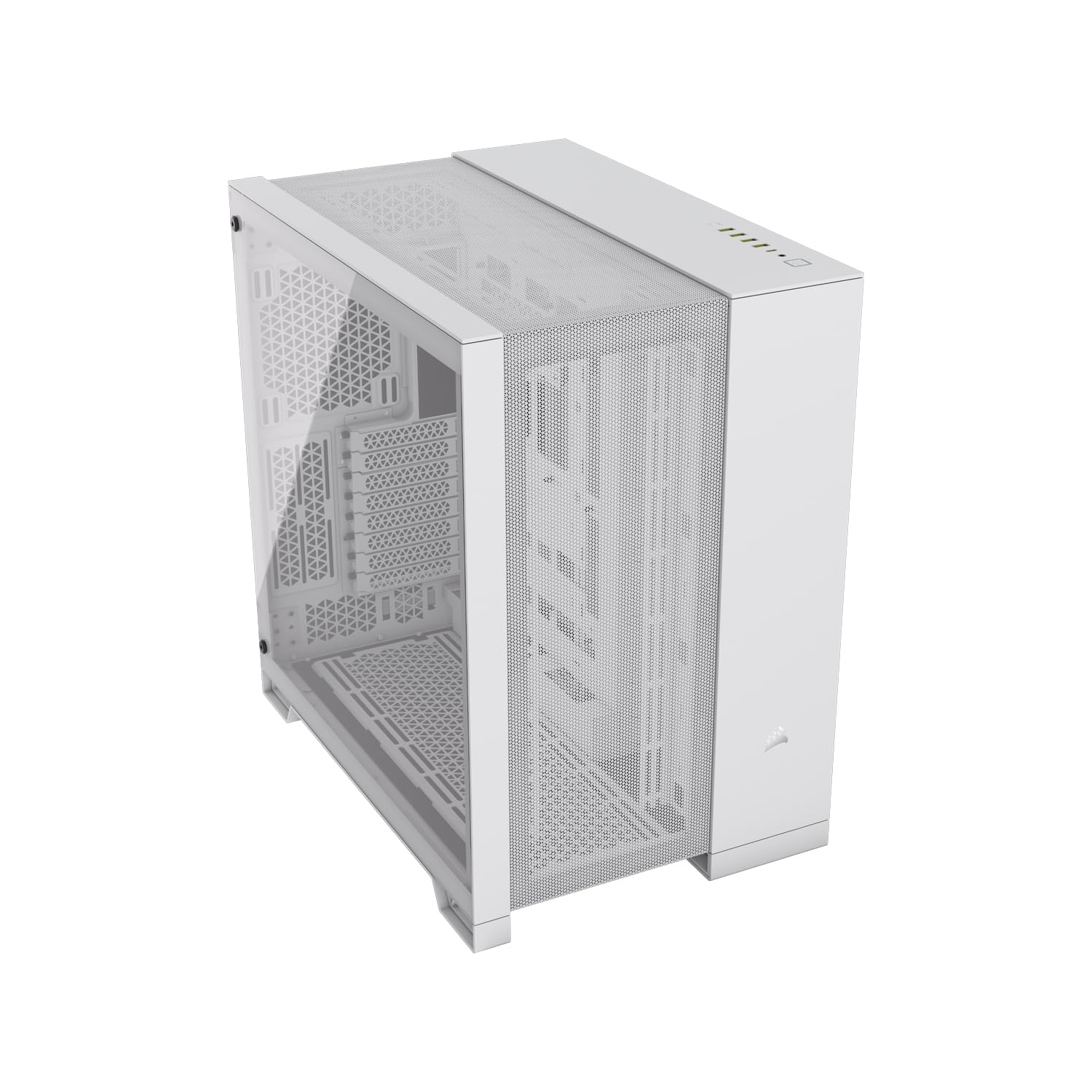 Tour d'ordinateur mi-haute ATX à deux chambres 6500D Airflow DE CORSAIR – Panneaux maillés – Connexion inversée Carte mère compatible – Aucun