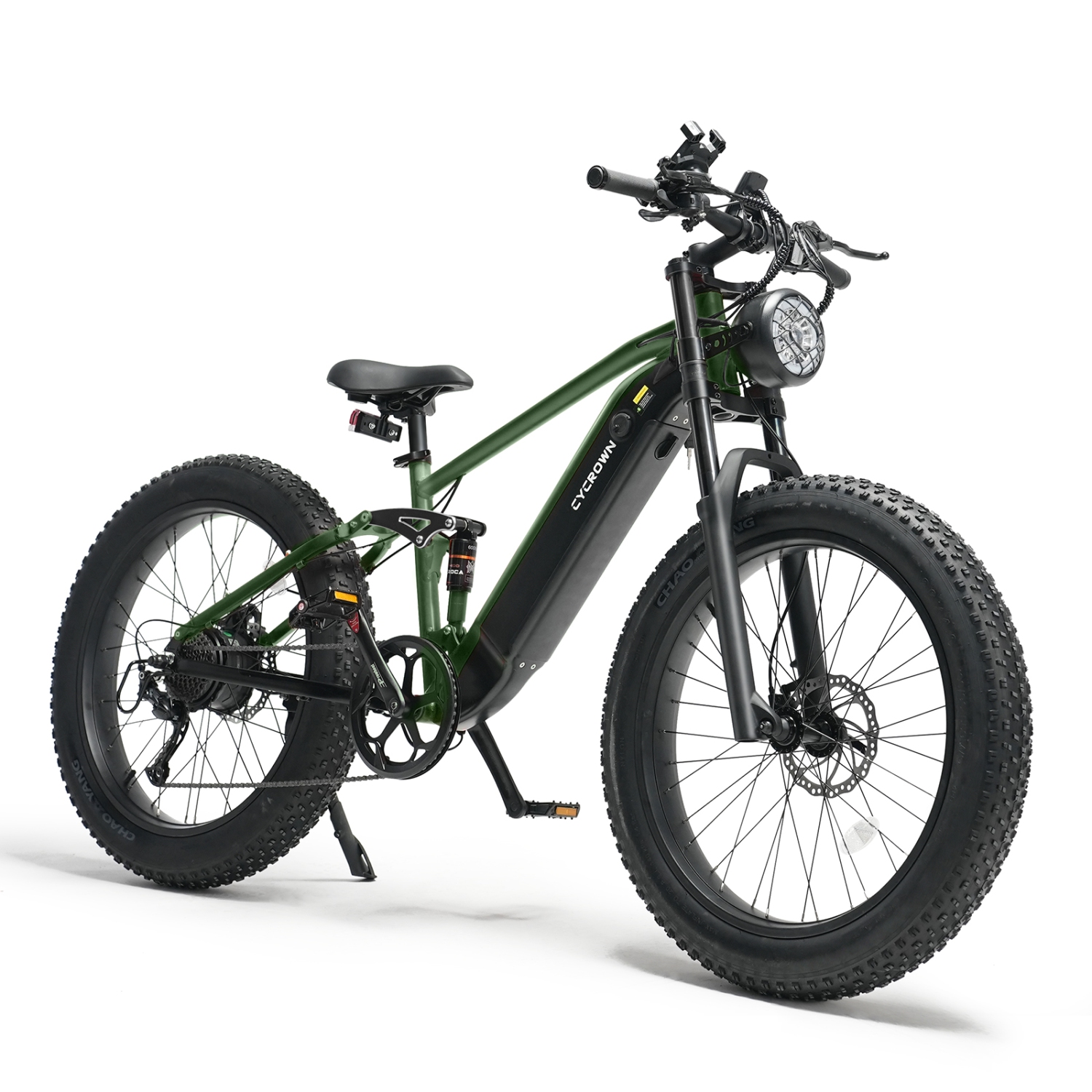 CYCROWN CycUltra Fat Tire Step Over Electric Bike - Jungle Green