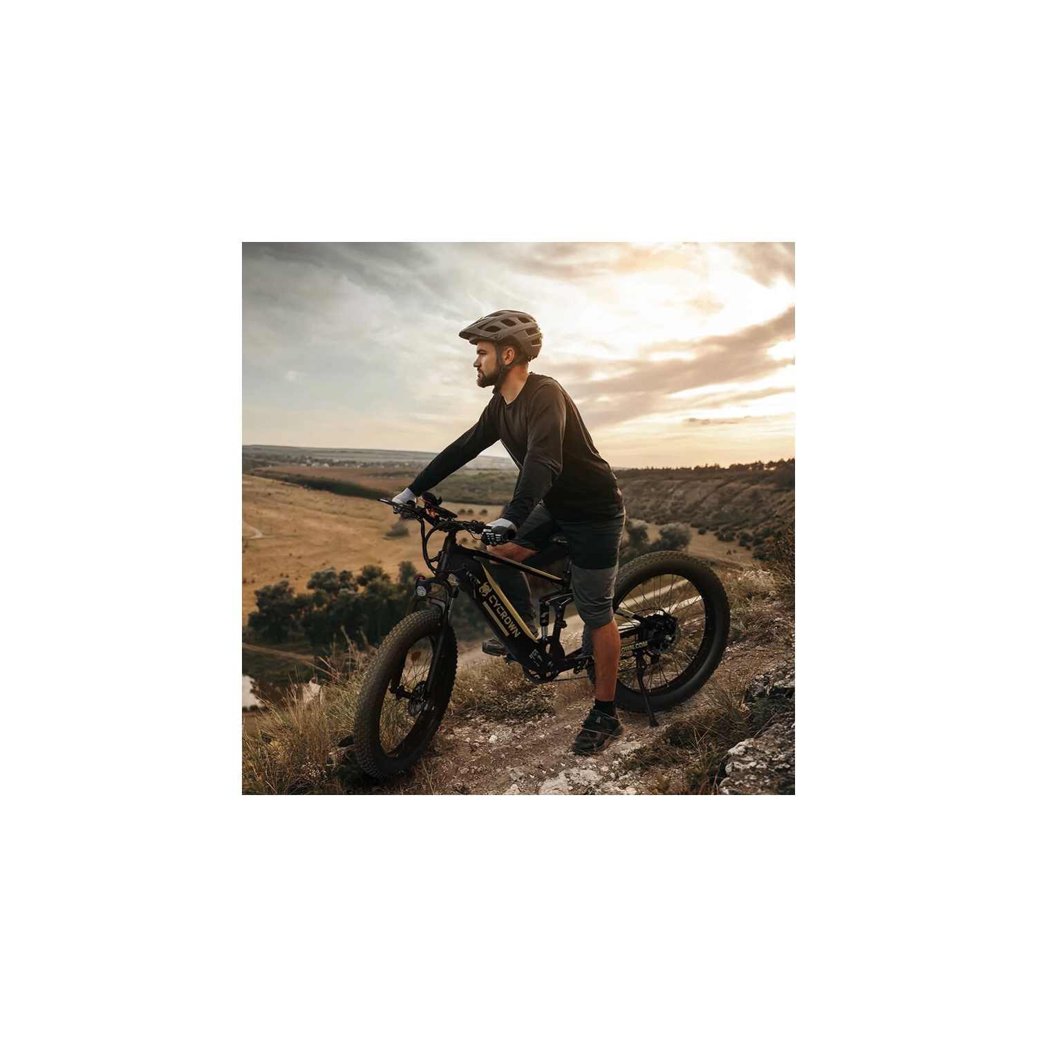 CYCROWN CycUltra Fat Tire Step Over Electric Bike - Jungle Green