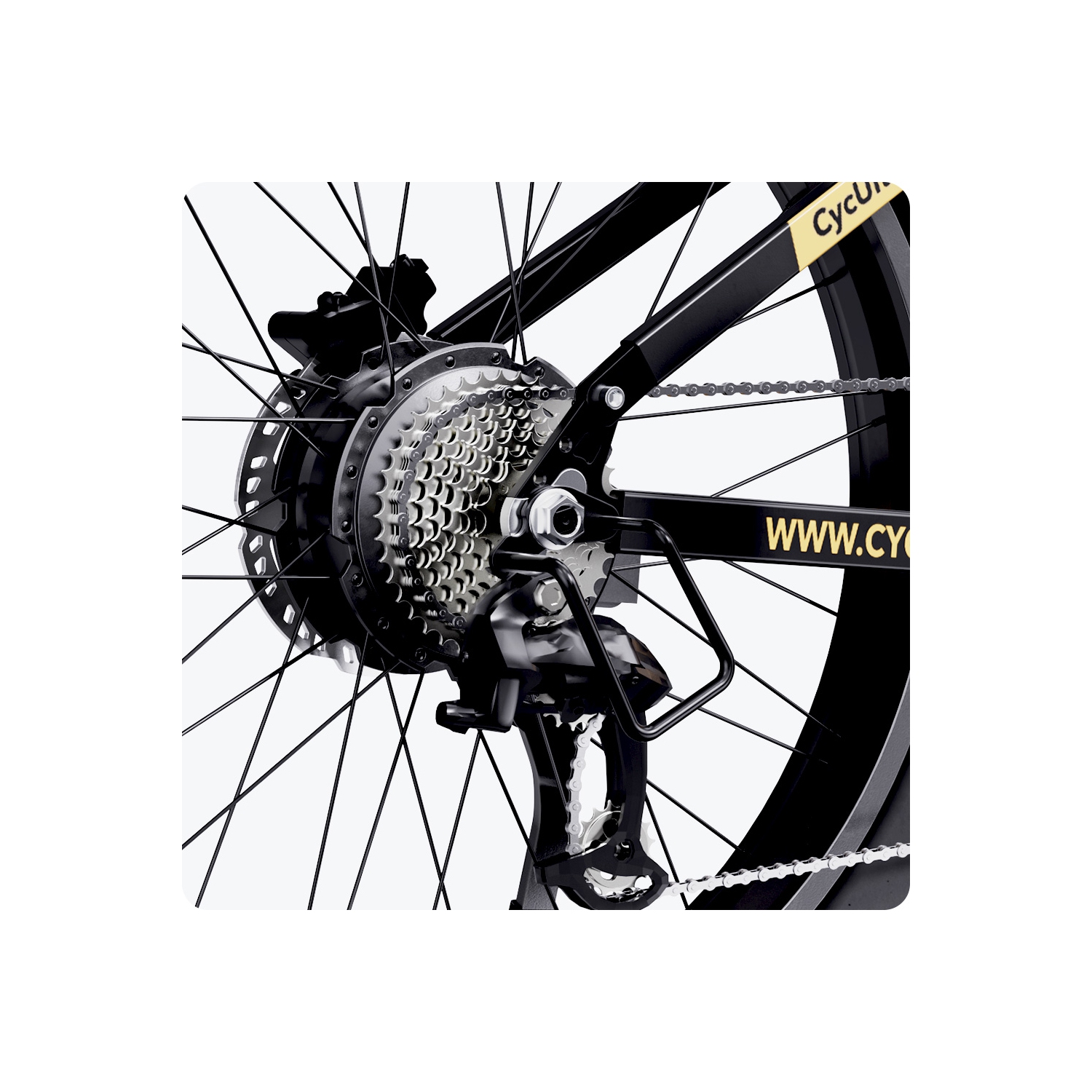 CYCROWN CycUltra Fat Tire Step Over Electric Bike - Papaya Orange