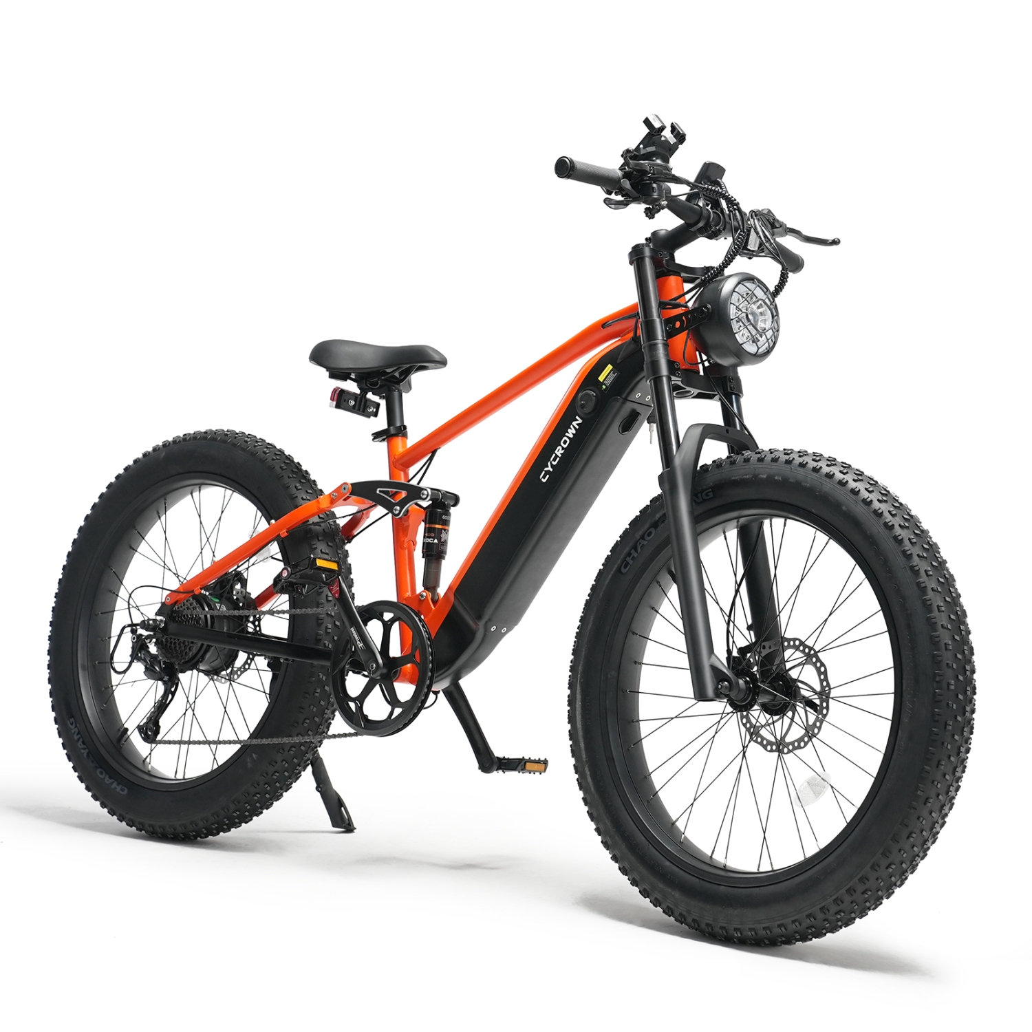 CYCROWN CycUltra Fat Tire Step Over Electric Bike - Papaya Orange