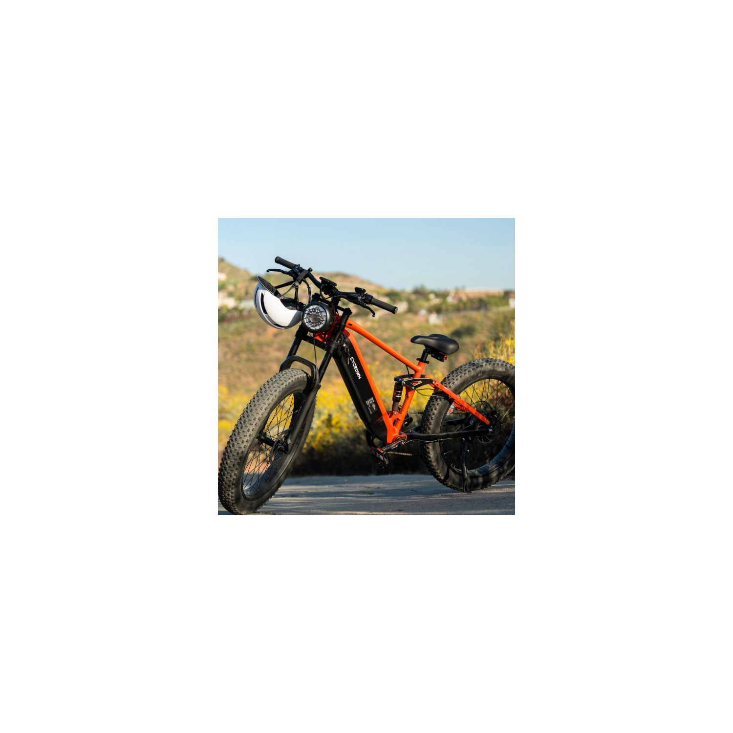 CYCROWN CycUltra Fat Tire Step Over Electric Bike - Papaya Orange