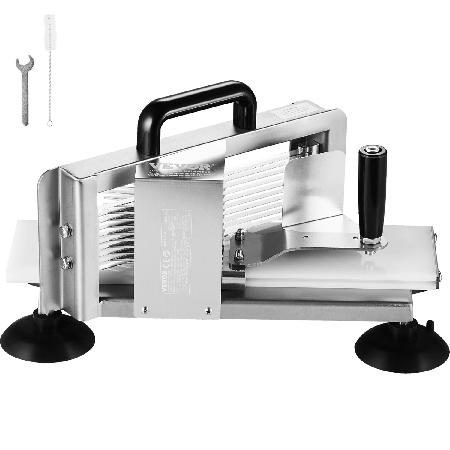 VEVOR 1/4 inch Commercial Tomato Slicer, Tomato Cutter Slicer, Stainless Steel Heavy Duty Tomato Slicer Machine, Manual Tomato Slicer with Non-slip