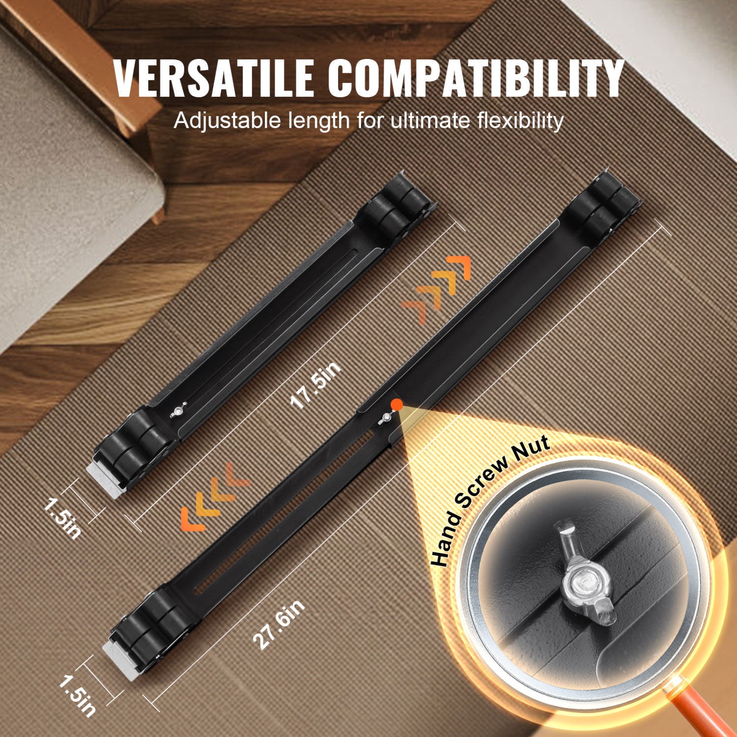 Pions robustes VEVOR pour électroménagers, capacité 660 lb, base mobile réglable pour laveuses, support de réfrigérateur, chariot roulant pour