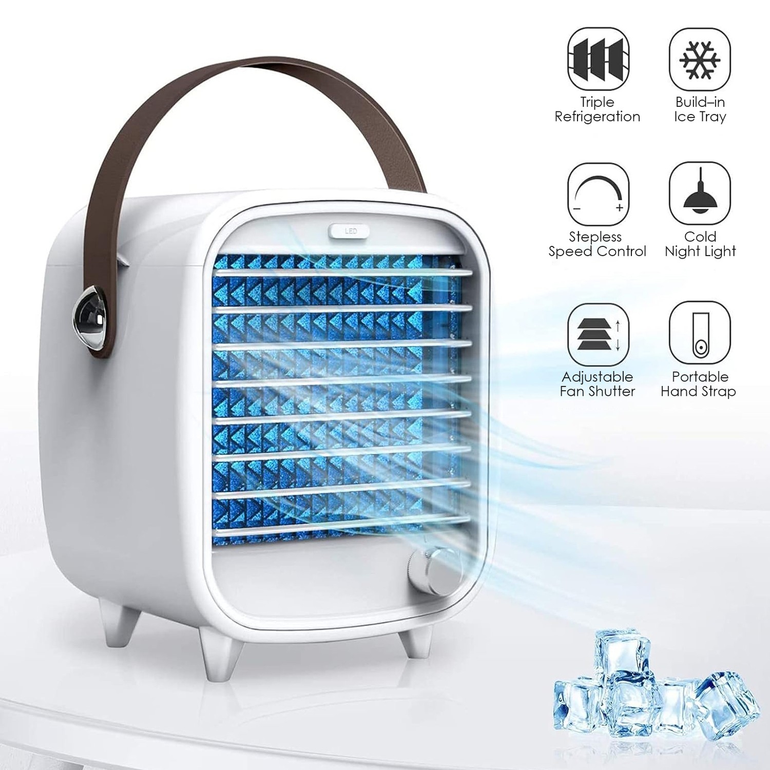 Portable fan, desktop cooling fan, mini portable water cooling fan