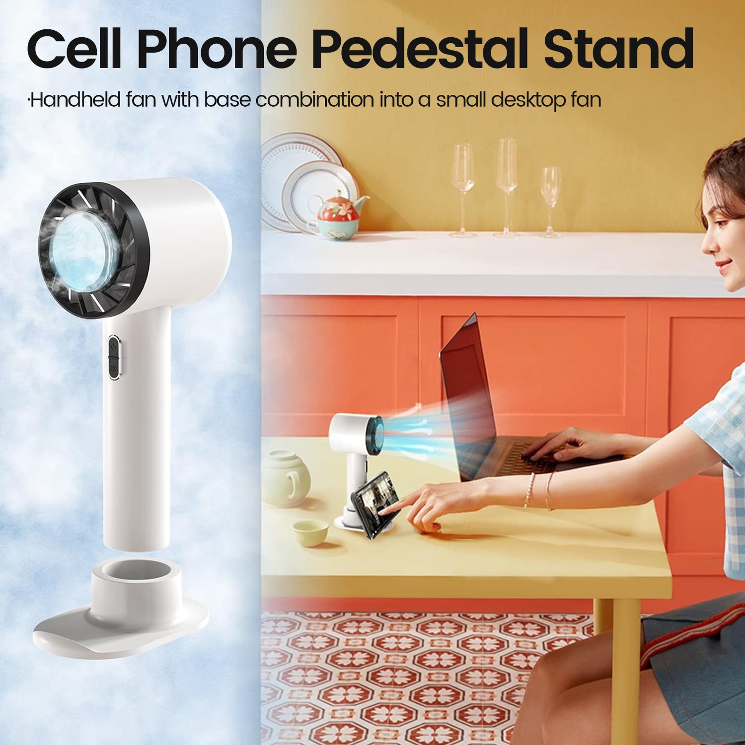 USB handheld fan, outdoor portable mini fan, indoor small electric fan