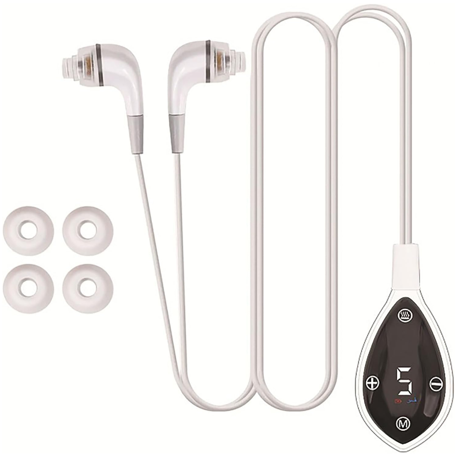 Infrared Ear Plugs for Tinnitus Red Light Lamp 650nm Tinnitus Earplugs with 5 Adjustable Modes, Red Light Therapy Tinniplug Headphones（Touch Screen)