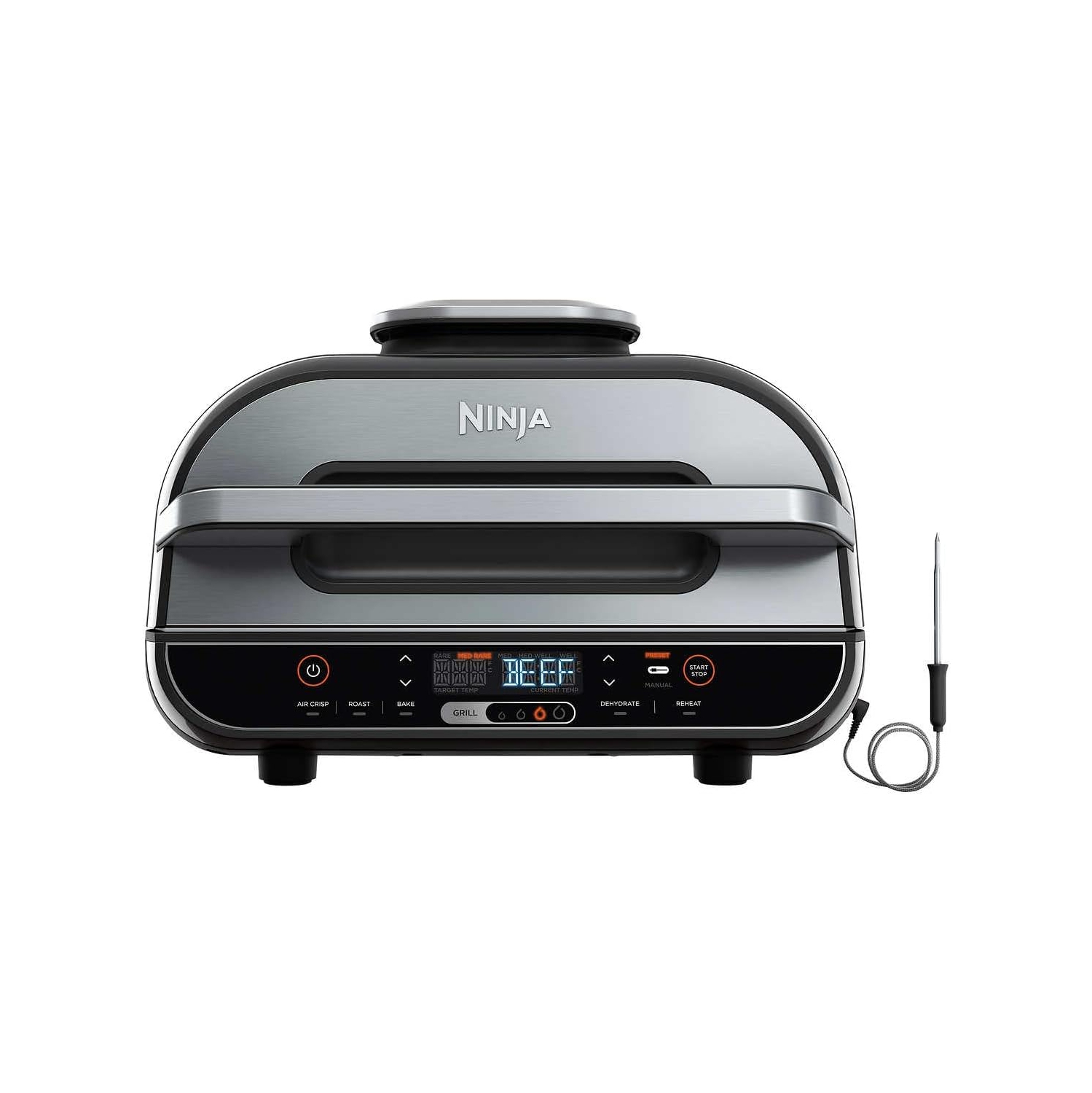Remis à neuf - Gril d'intérieur 6-en-1 Foodi Smart XL de Ninja avec friture à air chaud, rôtissage, cuisson, réchauffage et déshydratation,