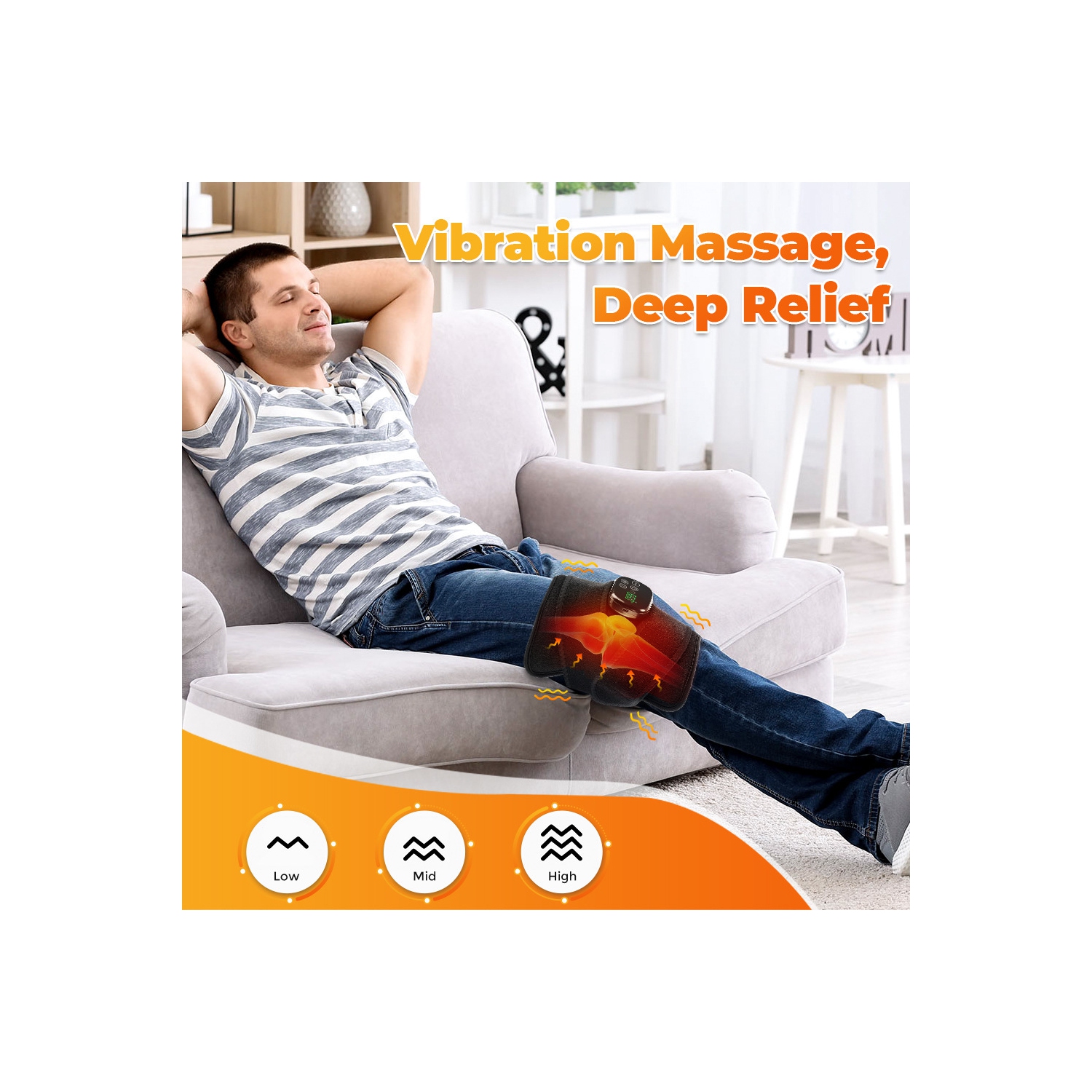 Cordless Infrared Red Light Massager Pad for Body, 3 Massage Levels, 3 Timer Setting, 46pcs Beads of 660nm & 850nm