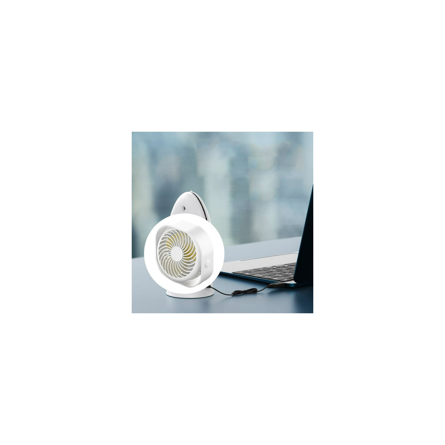 Ventilateur portatif ultrasilencieux｜Moteur c.c. importé｜Réglage à trois vitesses｜25&nbsp;dB faible bruit｜Autonomie de 8 heures｜Batterie