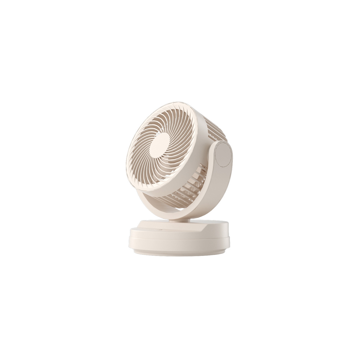 Milk coffee color USB desktop circulation fan | Brushless motor ultra-quiet | 4000mAh long battery life 12h | 3-speed turbo wind