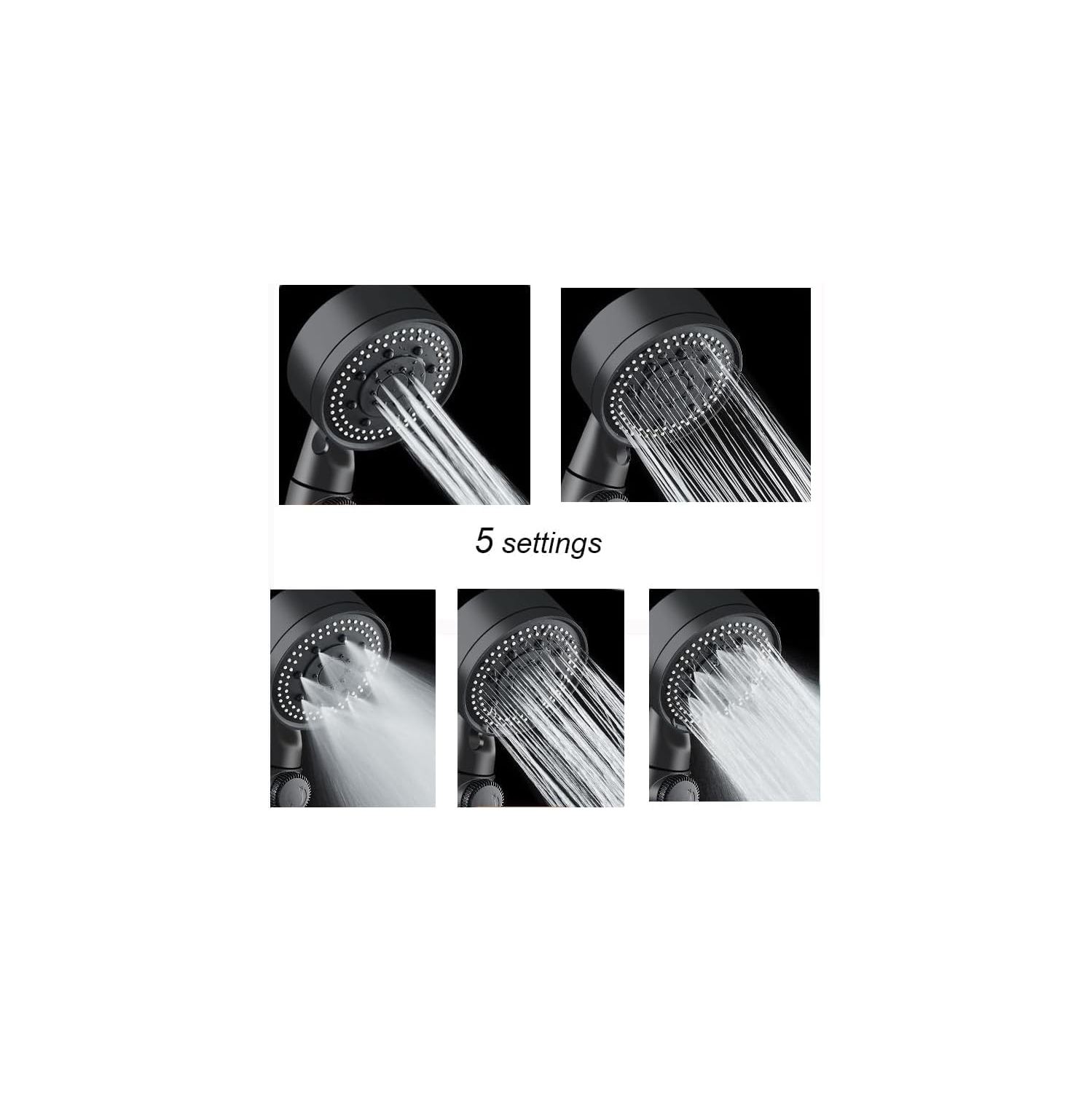 Douche à main, douche haute pression, pomme de douche à main avec tuyau de douche à main（Pomme de douche à main seulement）