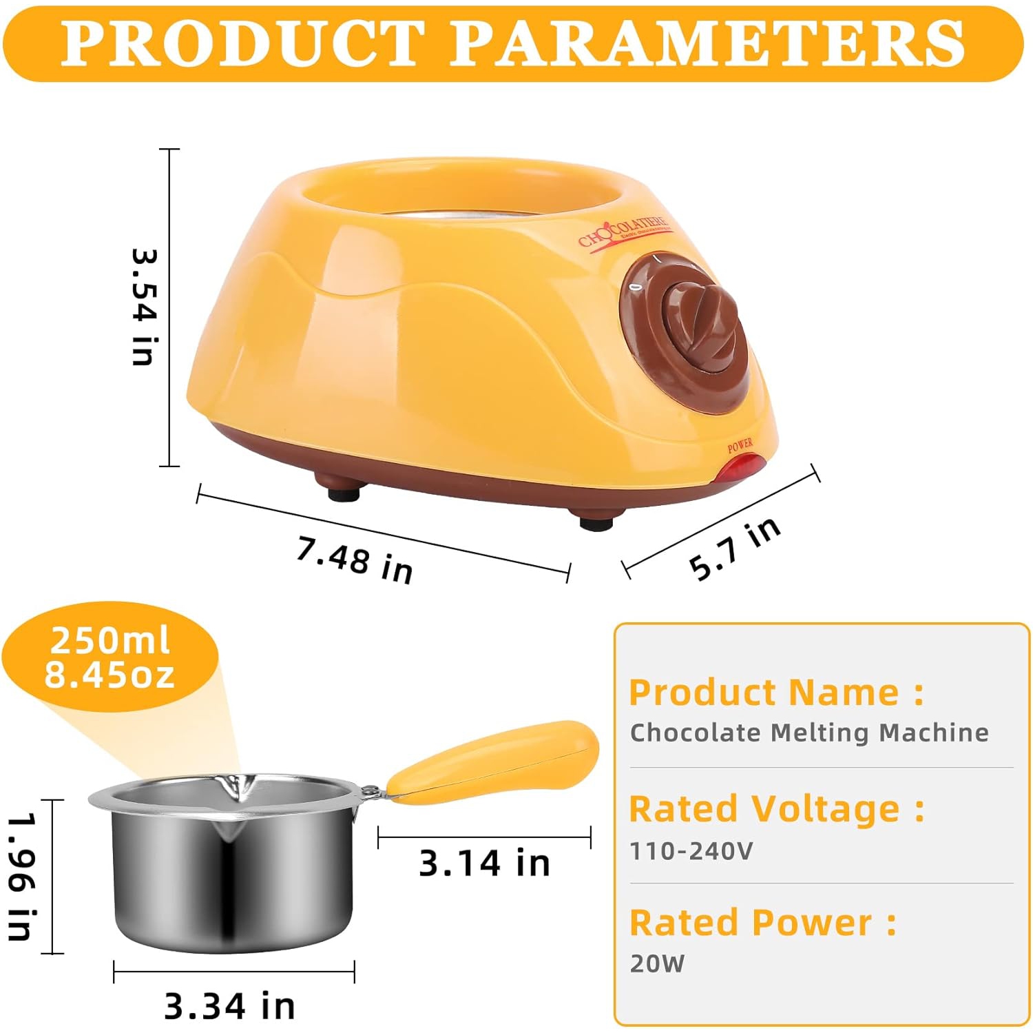 Set de fondue de chocolate 2 en 1 con olla extraíble, molde y accesorios de bricolaje, perfecto para fiestas infantiles y noches de postres.
