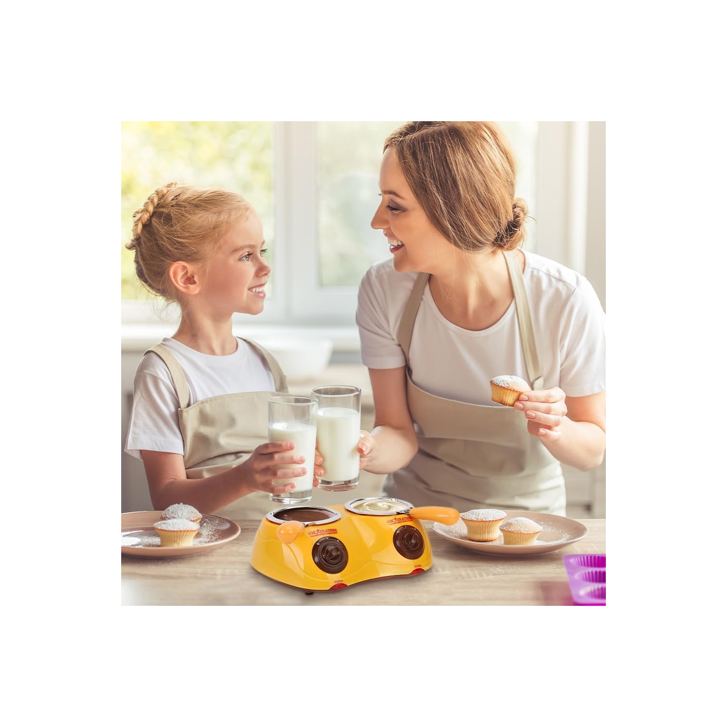 Olla eléctrica para derretir chocolate con control de temperatura dual y 20 accesorios Se puede utilizar para postres caseros, fiestas y