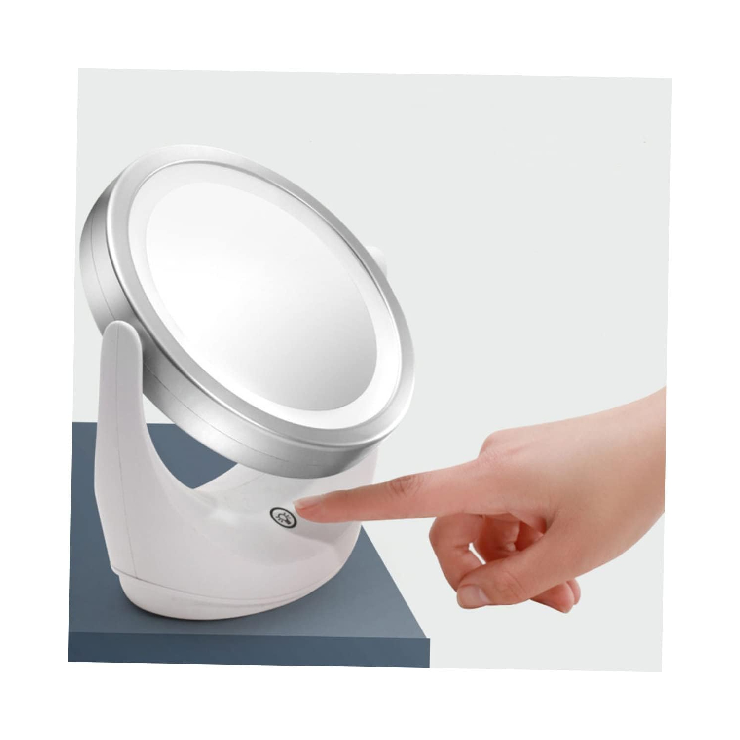 Miroir de maquillage DEL à gradation intelligente avec miroir de pansement lumineux de bureau