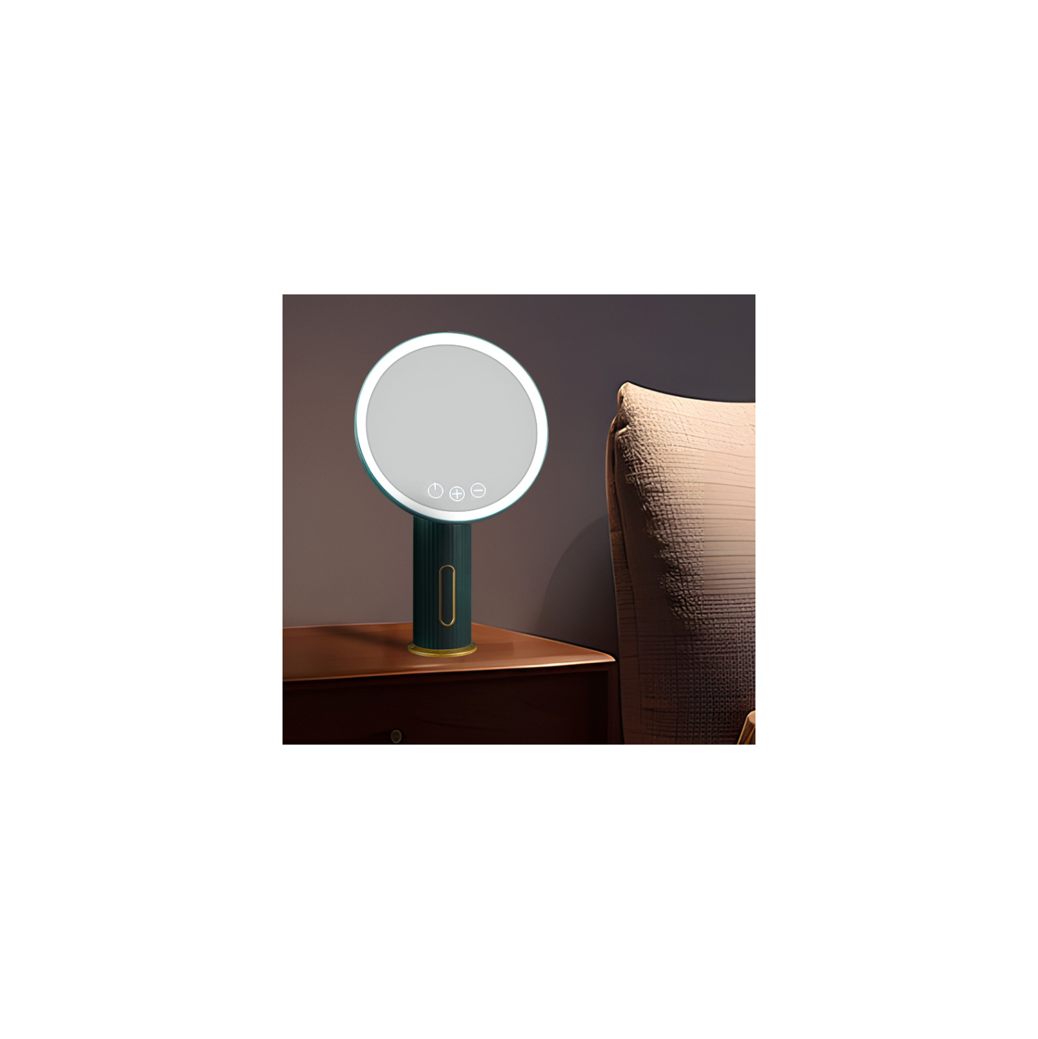 Rechargeable three-color makeup mirror with LED light touch screen frame light travel light makeup table makeup table