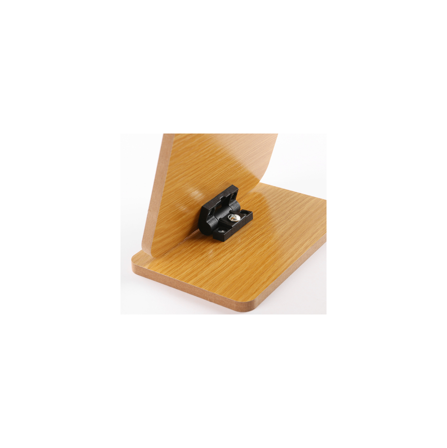 Miroir de maquillage de bureau miroir de maquillage pivotant sur 180 degrés bois naturel réglage multi-angle en bois miroir debout grain de bois -