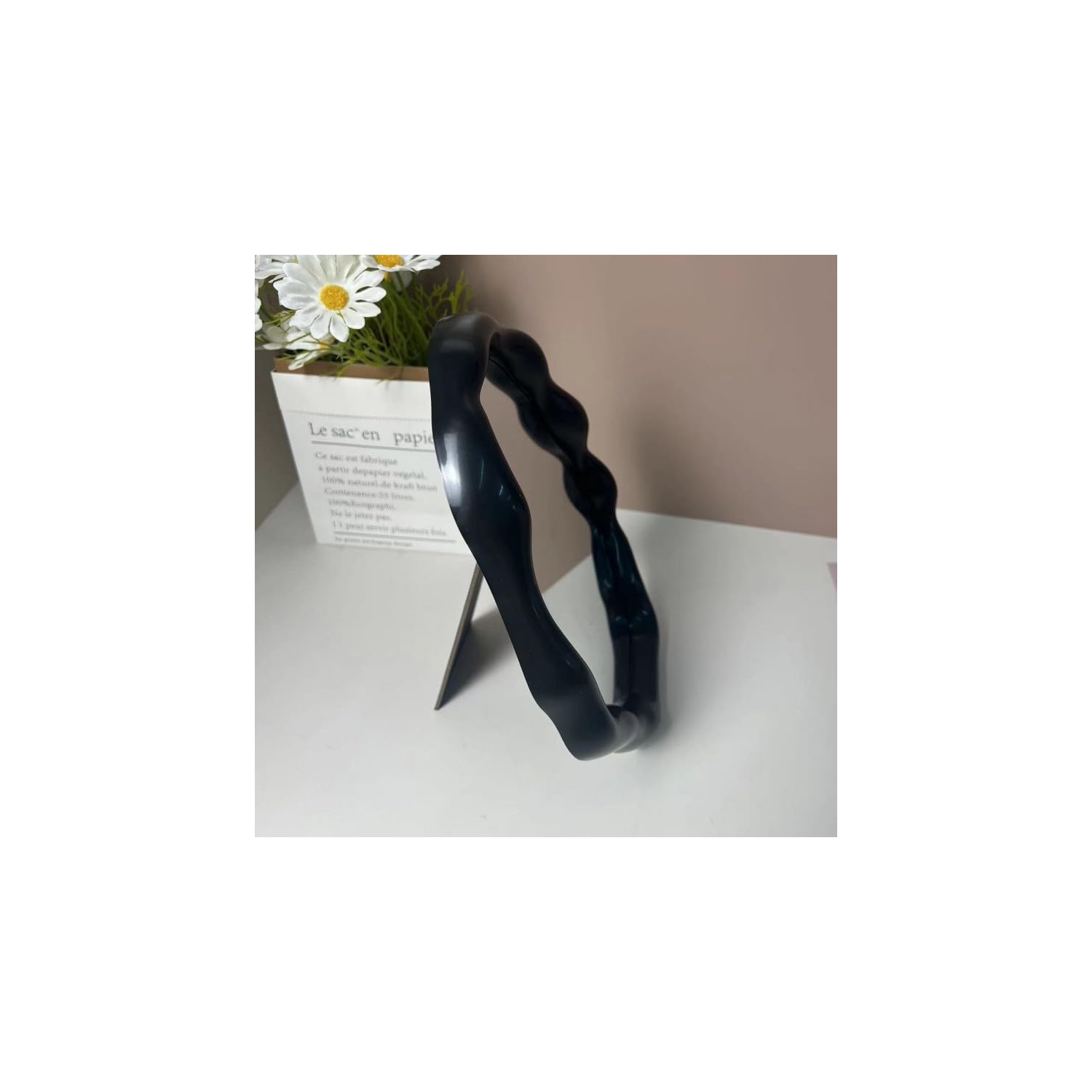 ins style miroir de maquillage nuages irréguliers, miroir mural blanc crème de forme spéciale noir