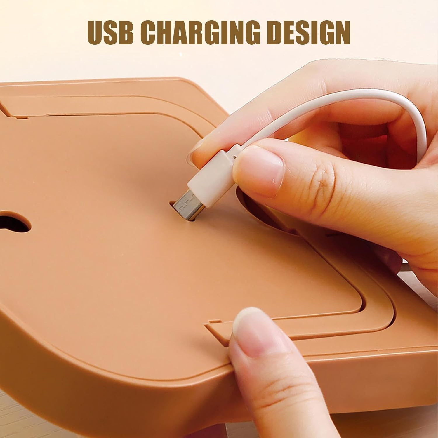 Miroir de maquillage de LED | Miroir de maquillage à 3 couleurs réglable Cute Toast Light avec miroir d'éclairage intelligent à commande tactile pour