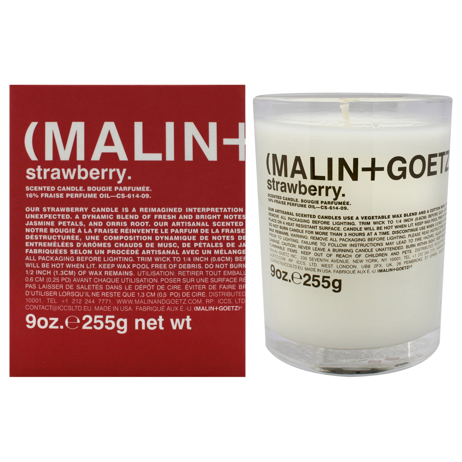 Scented Candle - Strawberry by Malin + Goetz for Unisex - 9 oz Candle