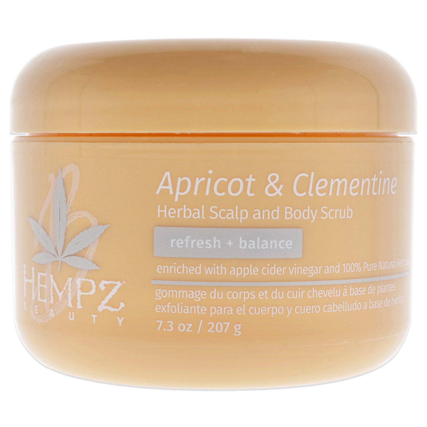 Apricot and Clementine Herbal Scalp and Body Scrub by Hempz for Unisex - 7.3 oz Scrub