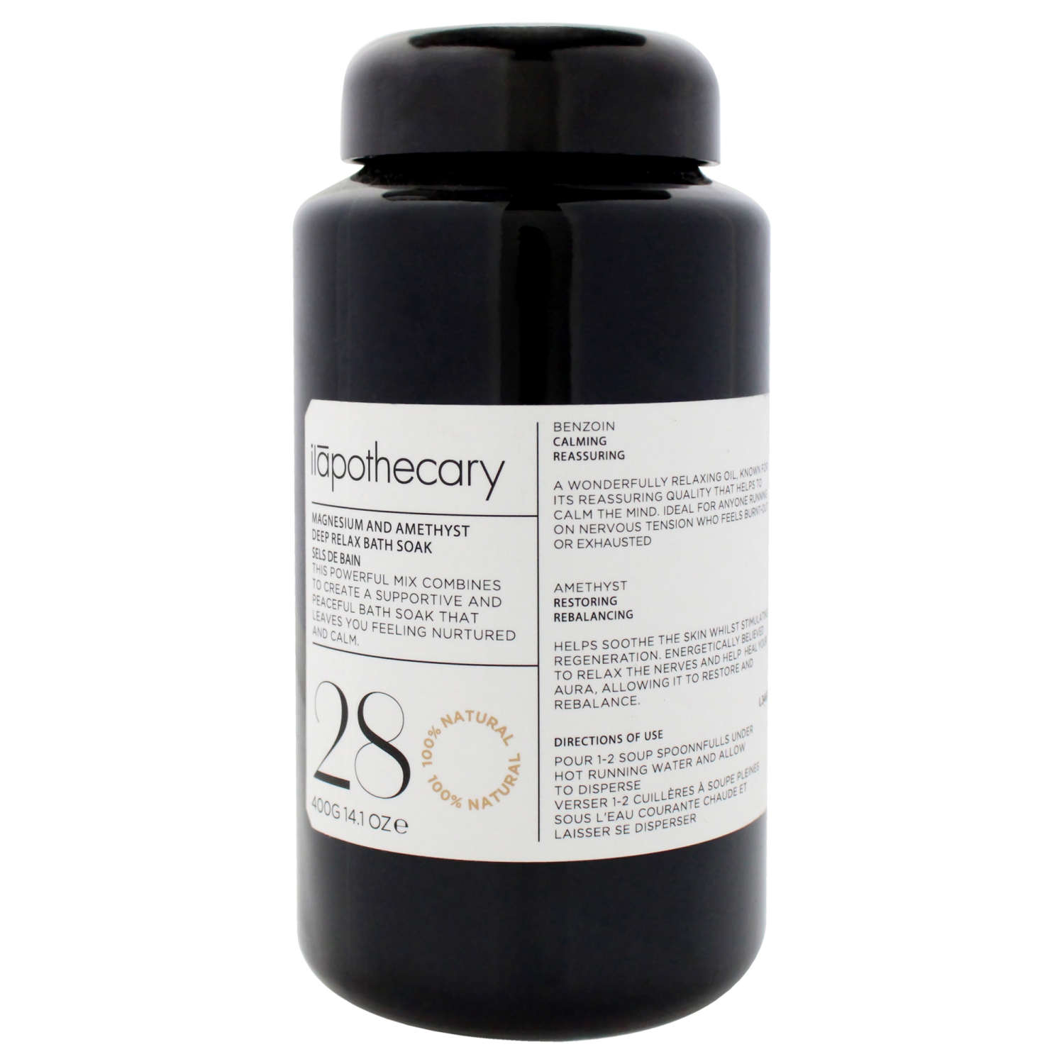 Magnesium and Amethyst Deep Relax Bath Soak by Ilapothecary for Unisex - 14.1 oz Bath Soak