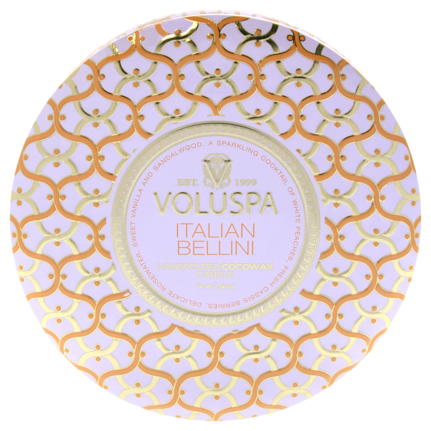 3 Wick Tin Candle - Italian Bellini by Voluspa for Unisex - 12 oz Candle