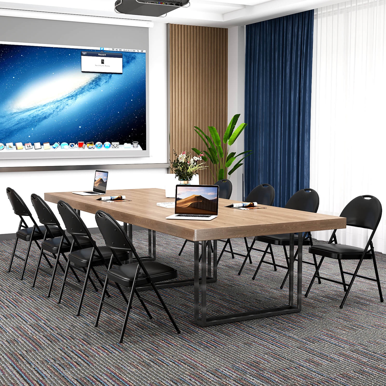 Costway 2/4/8/10/12 PCS Folding Padded Party Chairs with Metal Frame PVC Leather Stackable Chairs