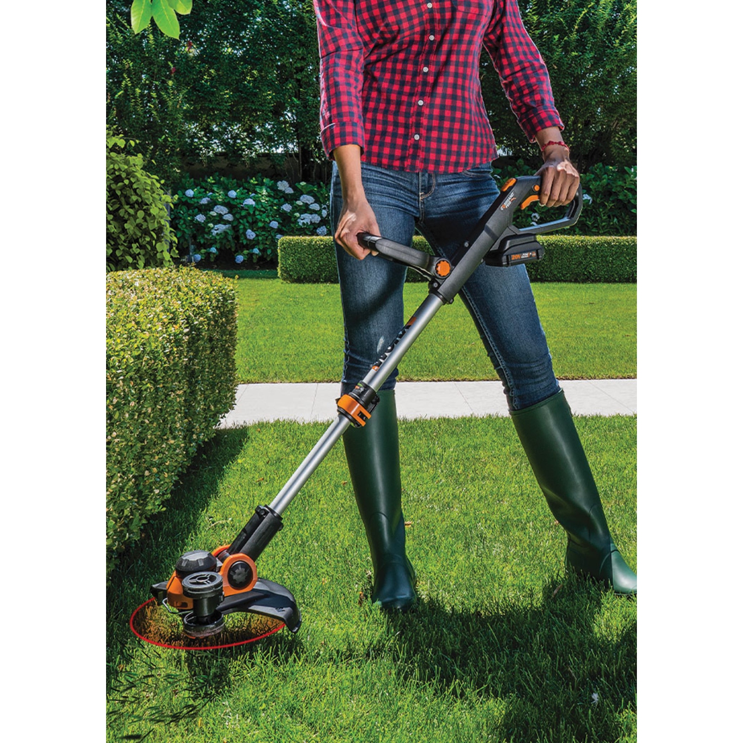 Worx - 20V Cordless String Trimmer WG163 and Leaf Blower WG547 Combo w/Batteries & Charger