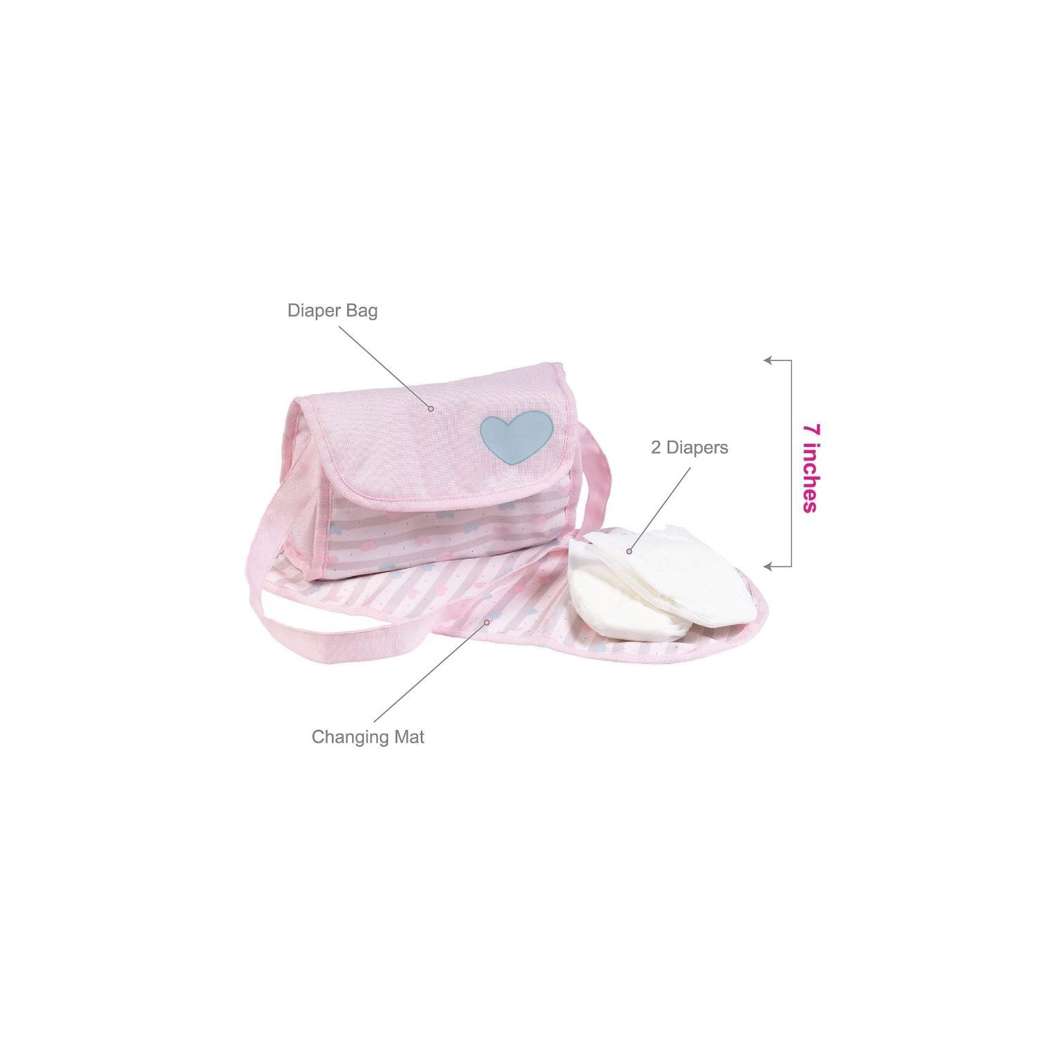 Pastel Pink Diaper Bag