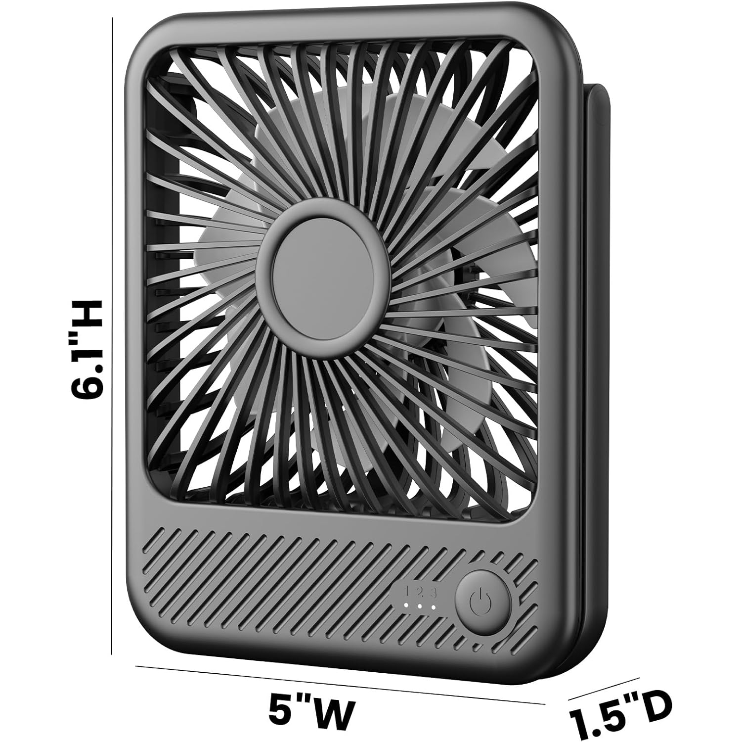 Koonie USB Desk Fan – Ultra Quiet Small Personal Fan with 180° Tilt, 3 Speeds Adjustable, USB-C Powered, for Office, Desktop, Bedroom