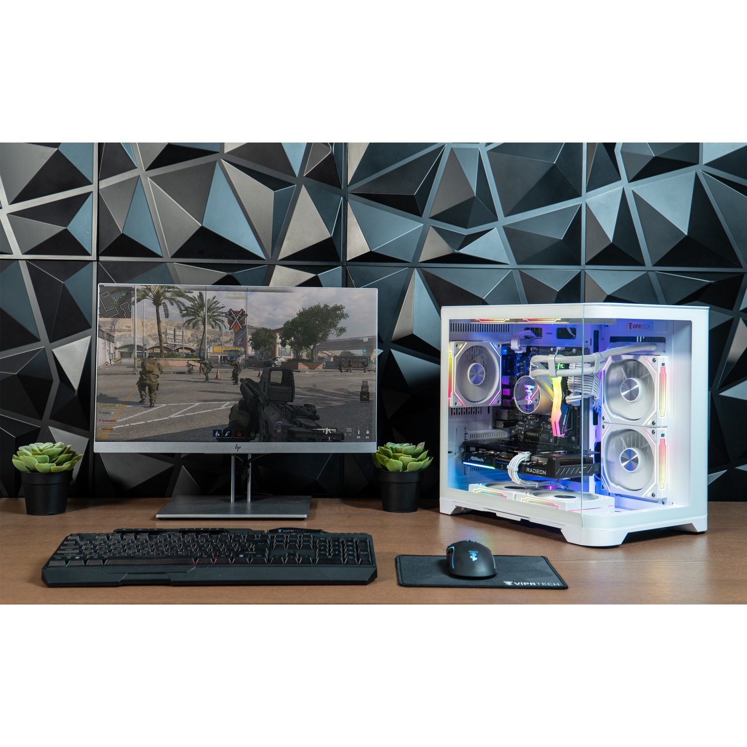 ViprTech Reaper 2.5 Gaming PC - AMD Ryzen 7 8700F, AMD RX 9060 XT 16GB, 16GB DDR5 RGB, 1TB NVMe SSD, Gold PSU, VR-Ready, Desktop Computer Prebuilt,