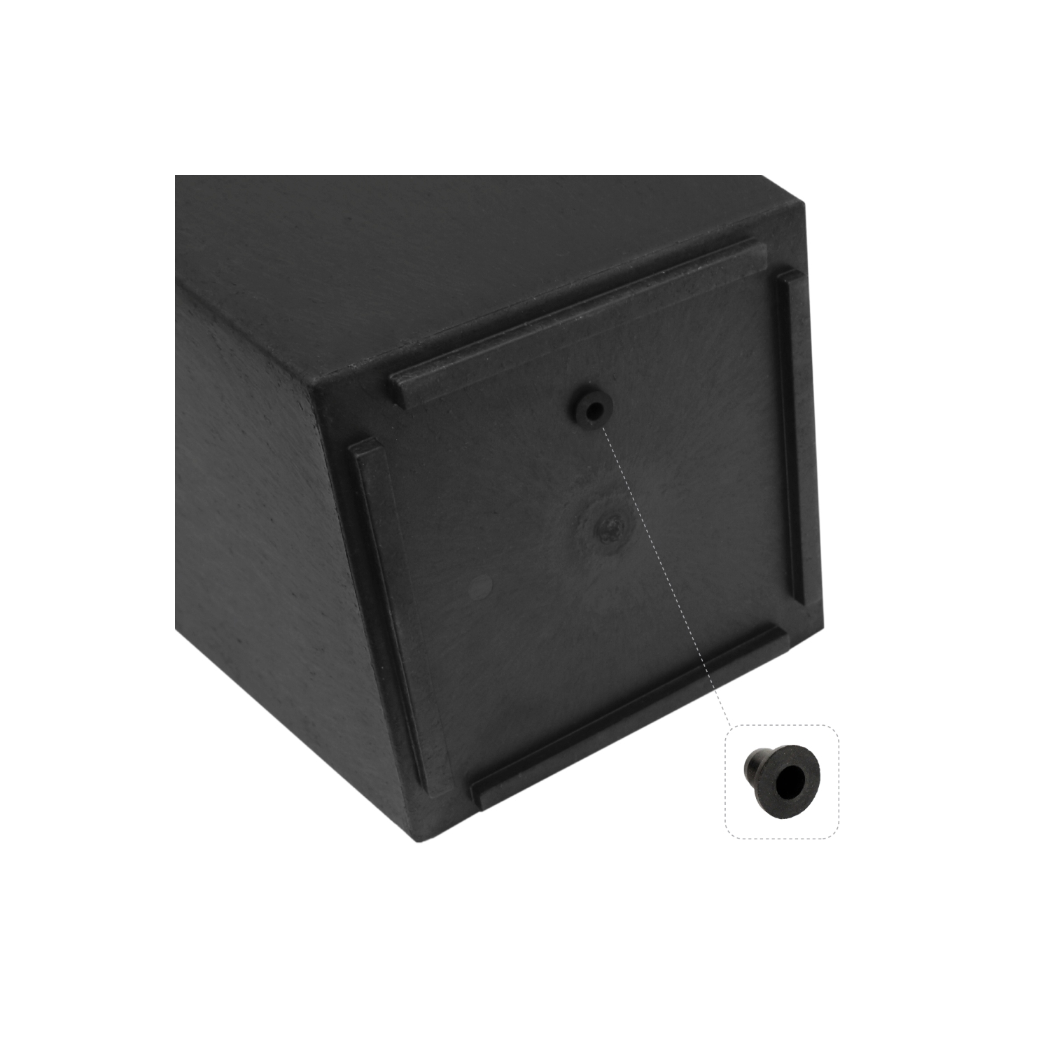 La jardinière rectangulaire Sonata de 10 x 20&nbsp;po de Tierra Verde est faite de matériaux recyclés