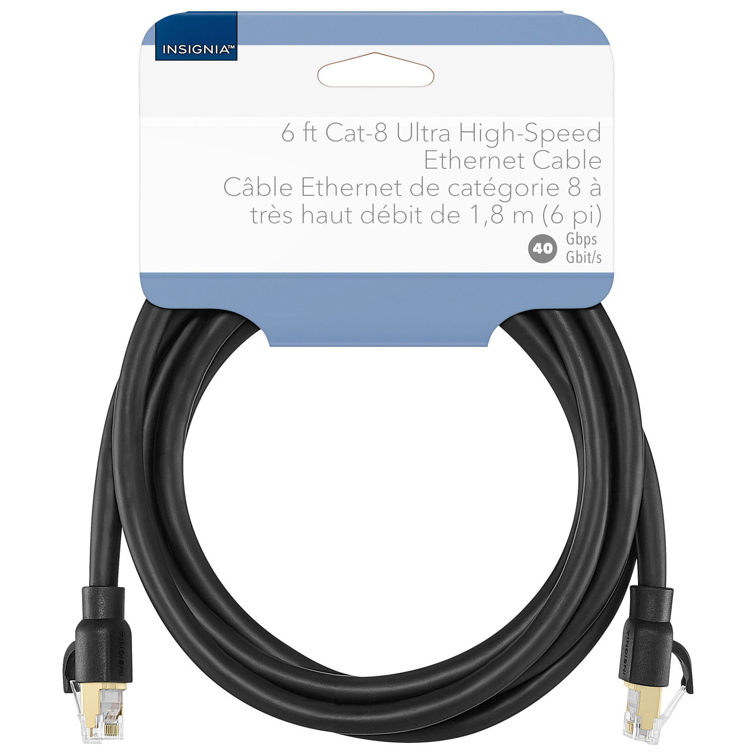 Câble Ethernet Cat8 de 1,8 m d'Insignia - Noir - Exclusivité de Best Buy