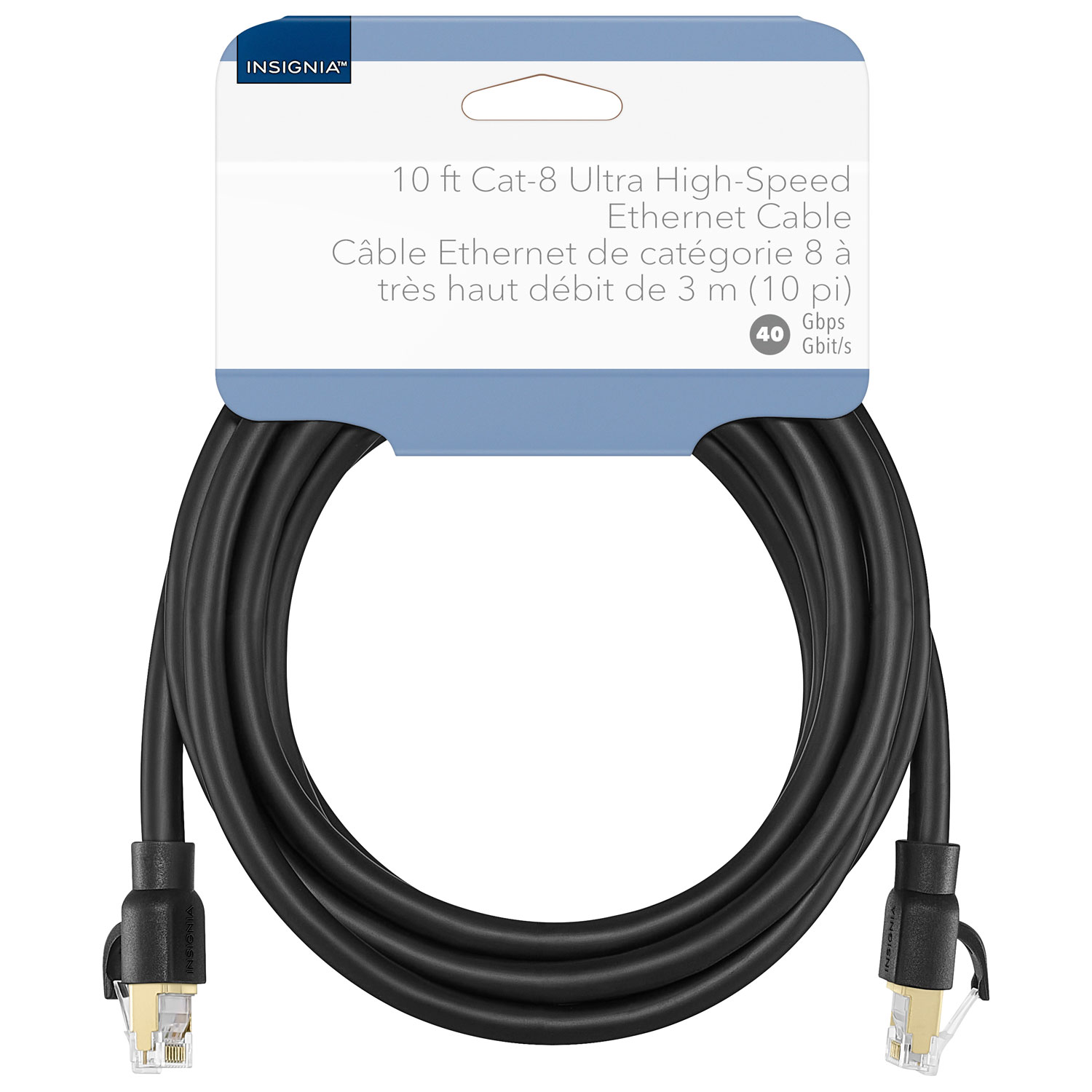 Insignia 3m Cat8 Ethernet Cable - Black - Only at Best Buy