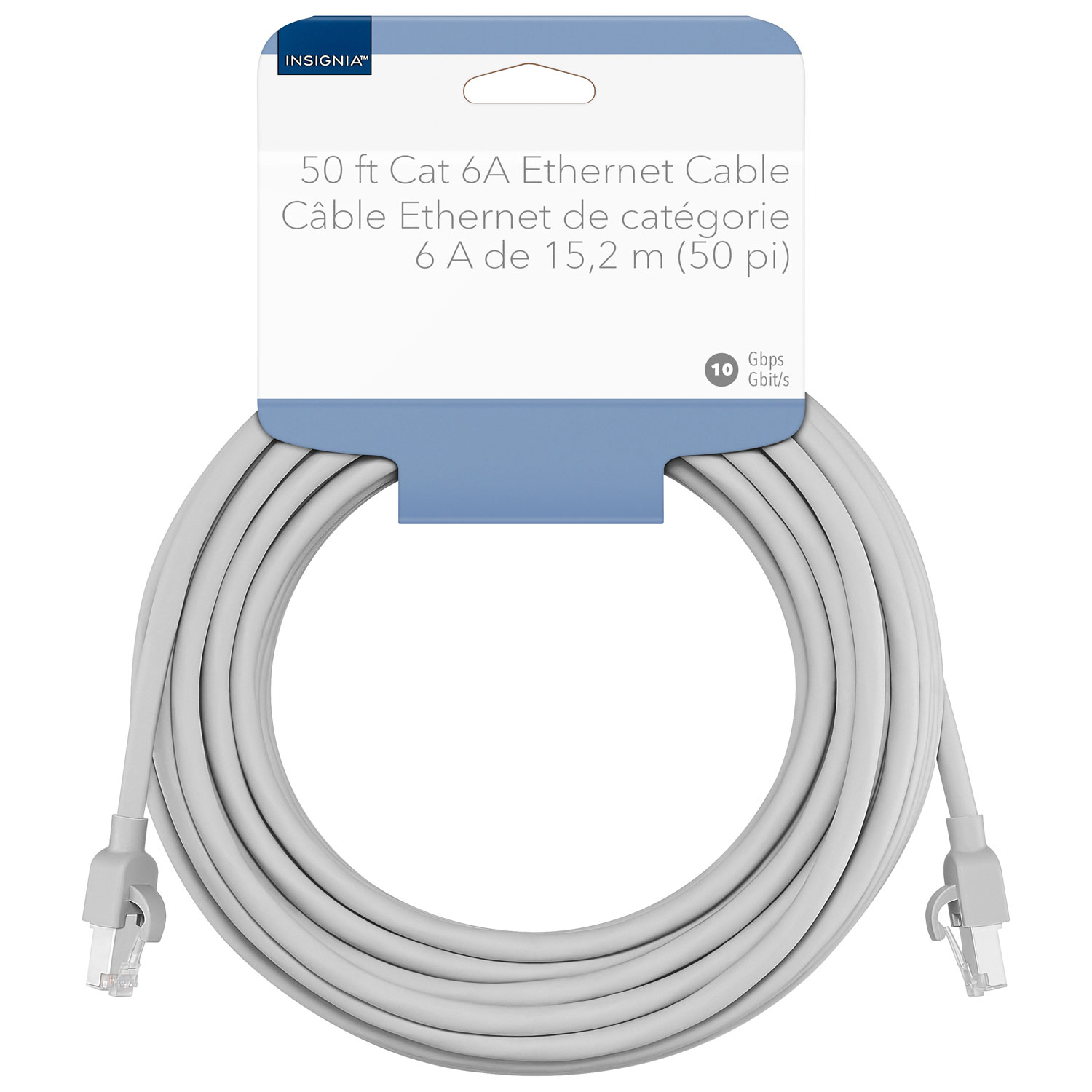 Câble Ethernet Cat 6A de 15,2 m d'Insignia - Gris - Exclusivité de Best Buy