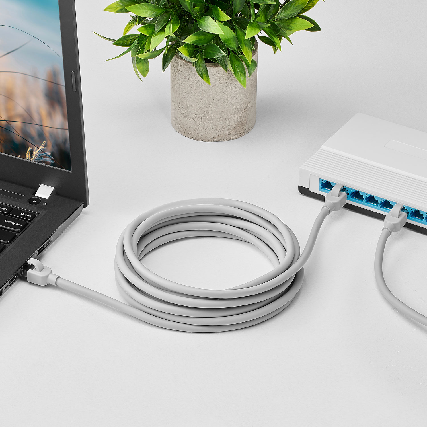 Câble Ethernet Cat 6A de 4,2 m d'Insignia - Gris - Exclusivité de Best Buy