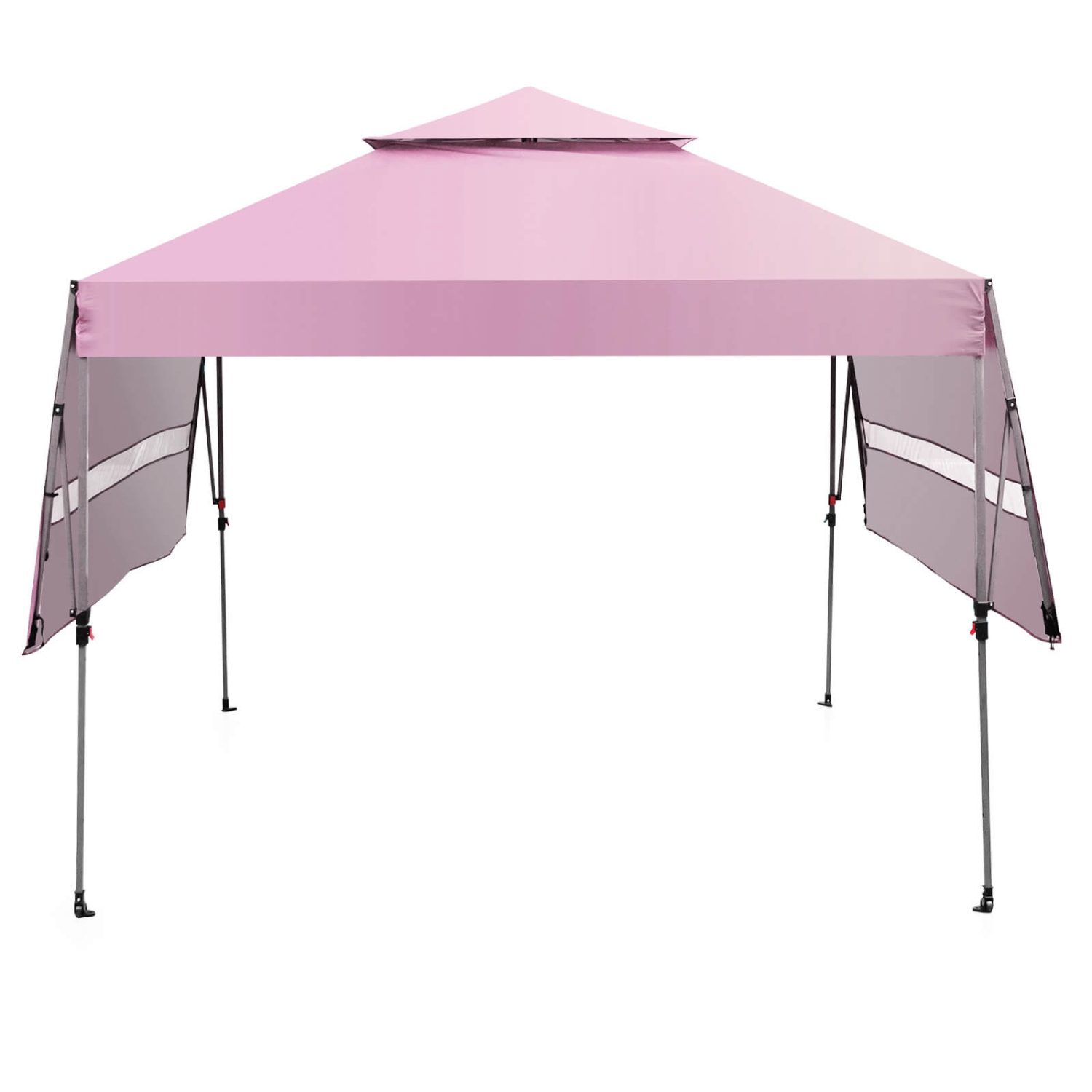 Costway 10'x17.6'Outdoor Instant Pop-up Canopy Tent Dual Half Awnings Adjust Patio