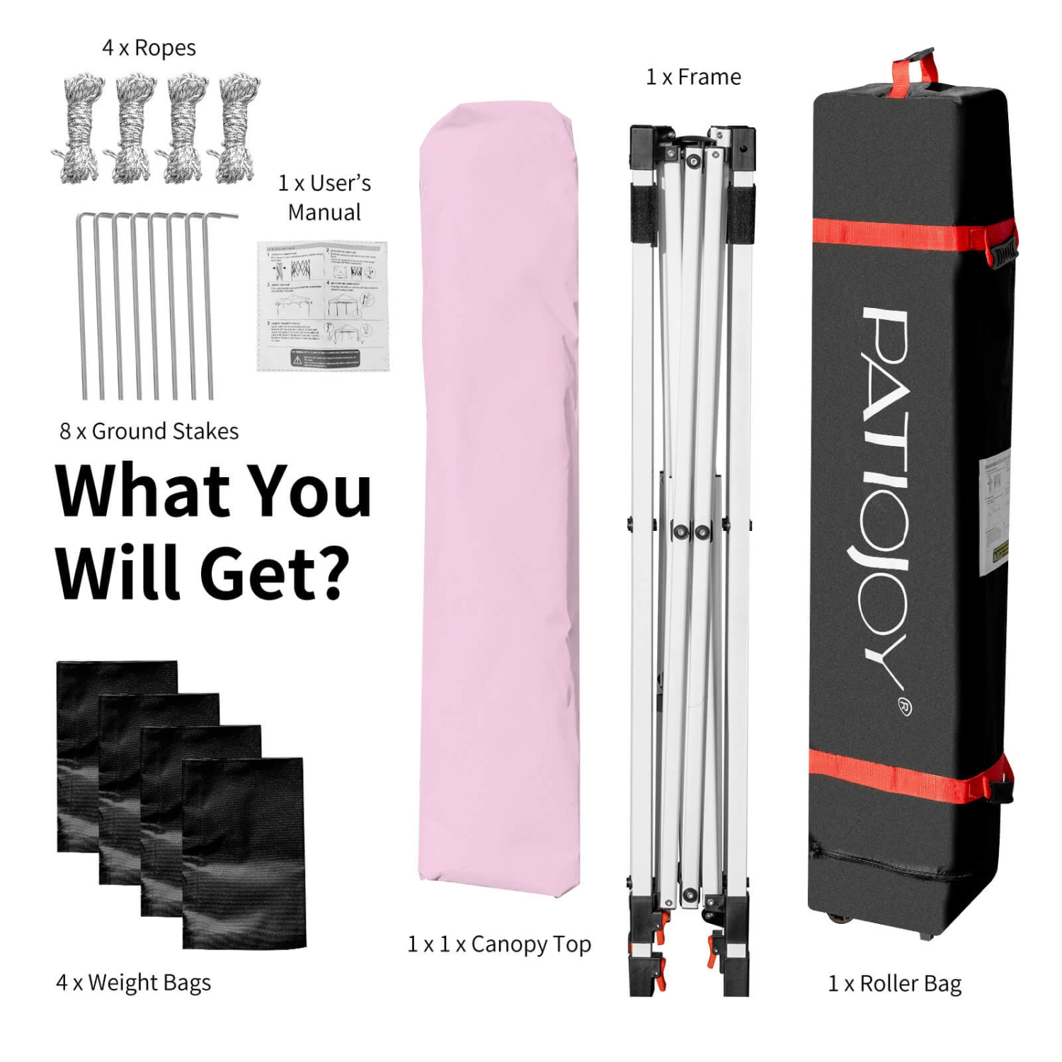 Abri de camping à auvent escamotable 6,6&nbsp;pi avec sac à roulettes de Costway