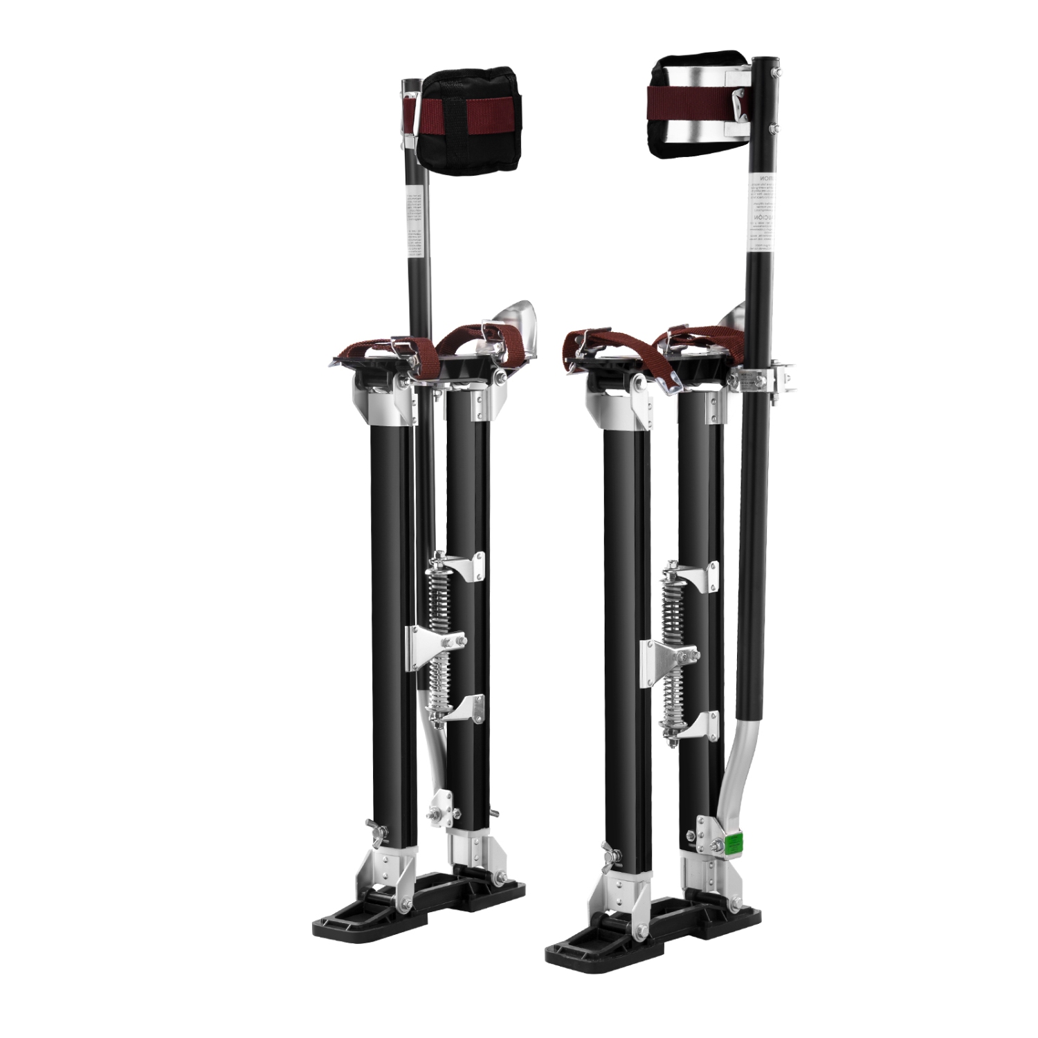 VEVOR 24''-40'' Drywall Stilts, Adjustable Aluminum Tool Stilts with Protective Knee Pads, Durable and Non-slip Work Stilts for Sheetrock Painting,