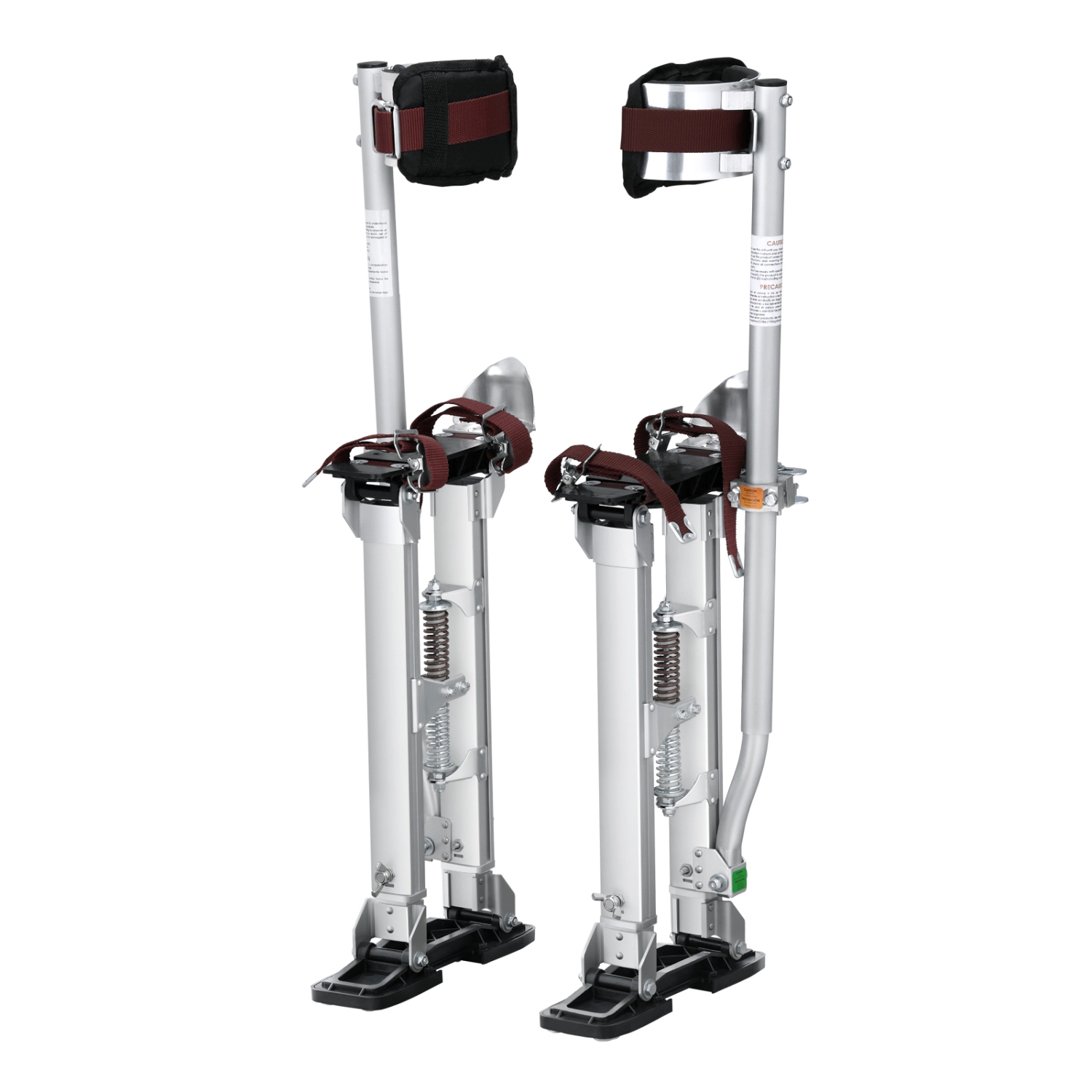 VEVOR 18''-30'' Drywall Stilts, Adjustable Aluminum Tool Stilts with Protective Knee Pads, Durable and Non-slip Work Stilts for Sheetrock Painting,