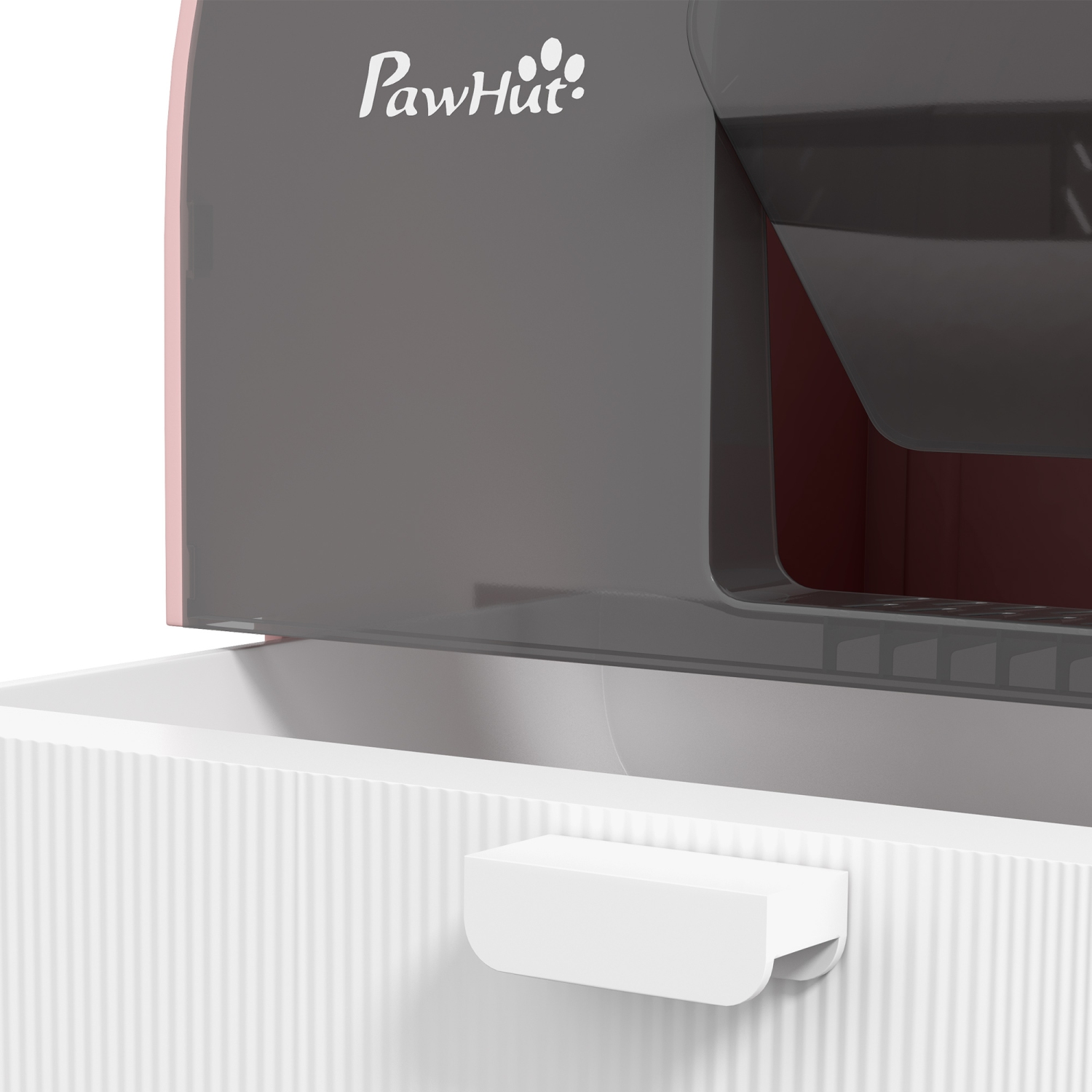 PawHut Enclosed Cat Litter Box with Lid & Drawer, Kitty Litter Box Toilet with Mat for Anti-Leakage, Includes Scoop & Deodorant Bag, Easy Clean &